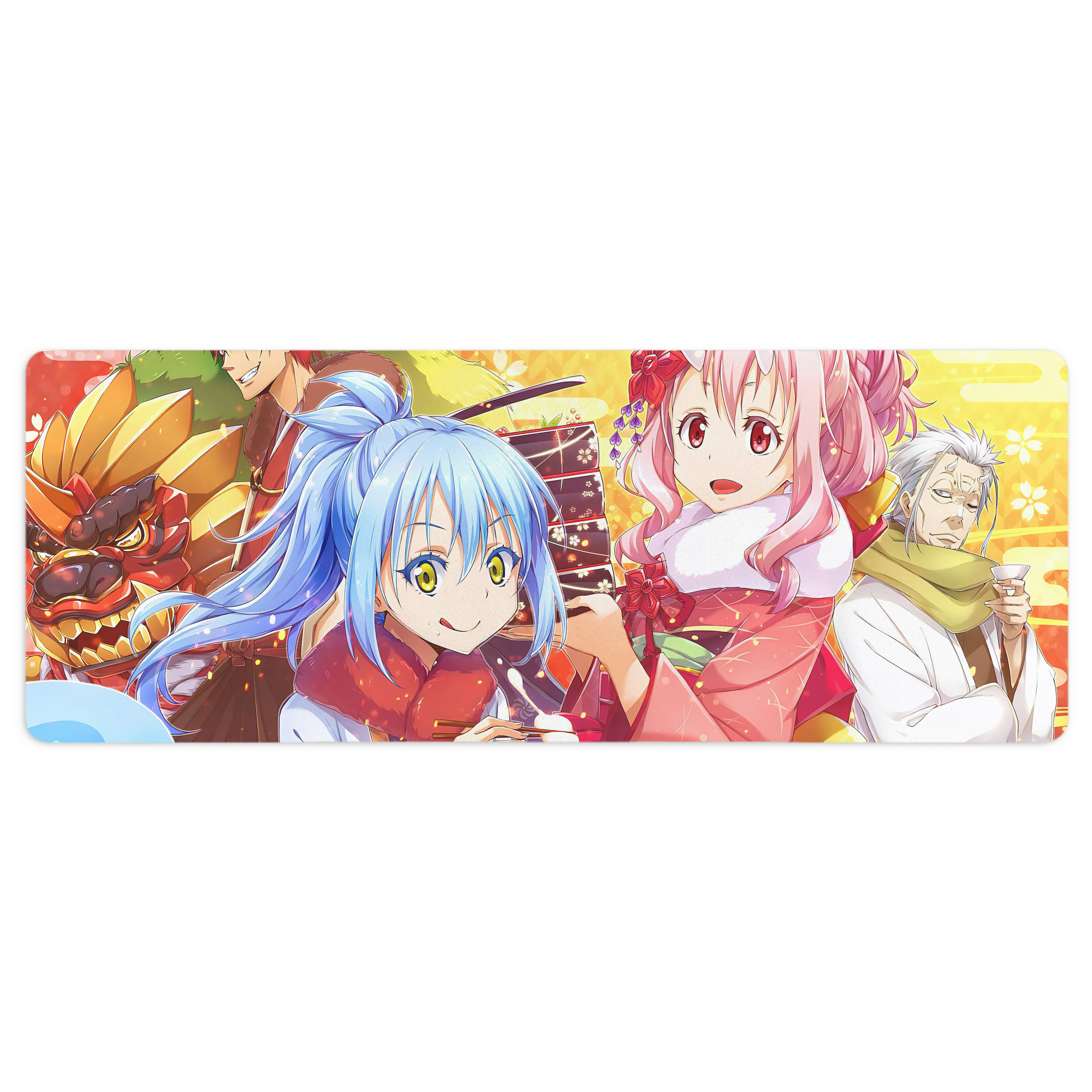 （画像用） 転スラ Regarding Reincarnated to Slime ステッチ加工 大判デスクマット／滑り止めマウスパッド