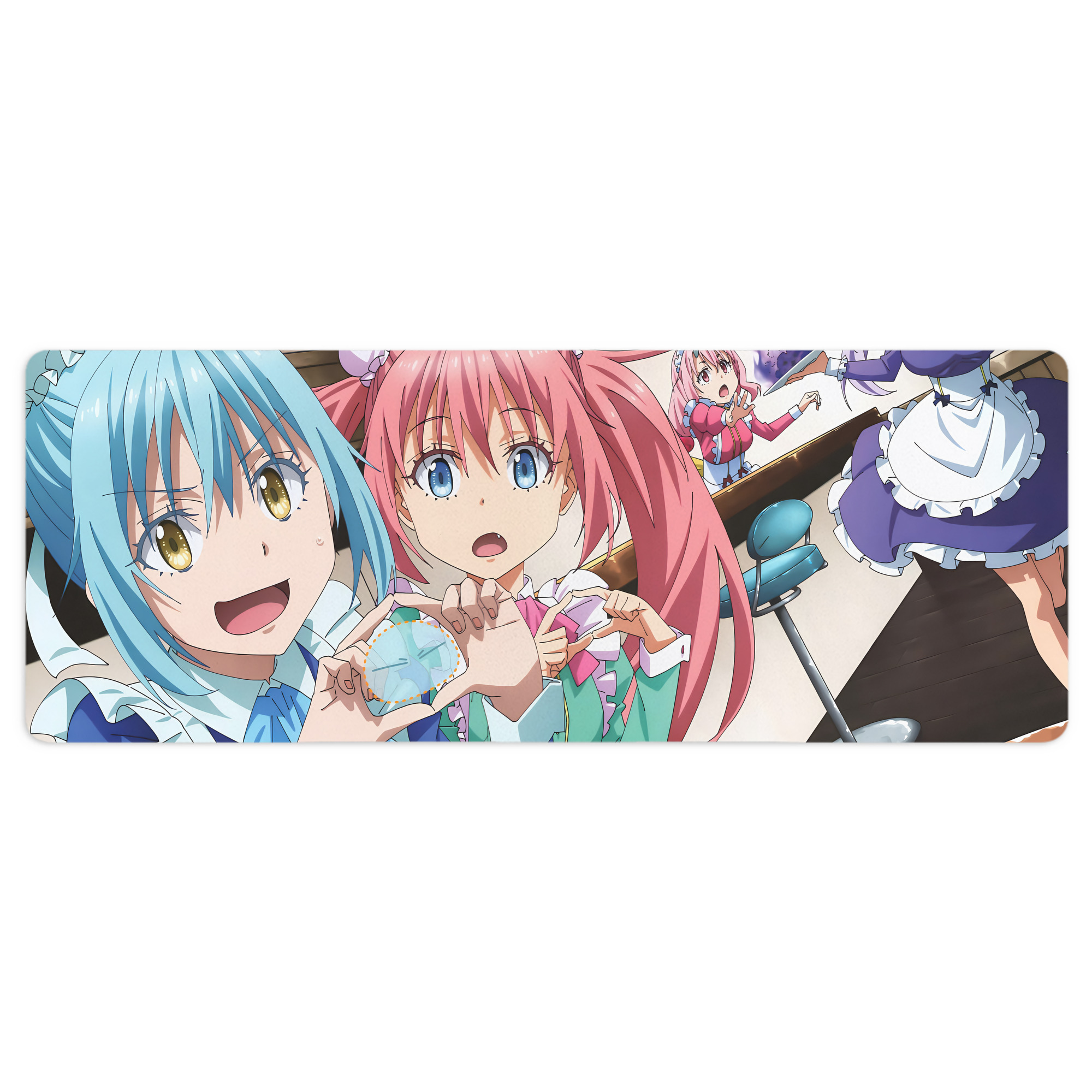 （画像用） 転スラ Regarding Reincarnated to Slime ステッチ加工 大判デスクマット／滑り止めマウスパッド