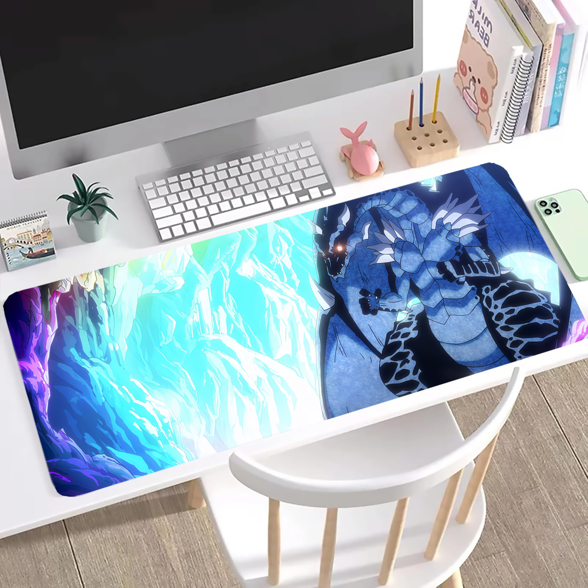 （画像用） 転スラ Regarding Reincarnated to Slime ステッチ加工 大判デスクマット／滑り止めマウスパッド
