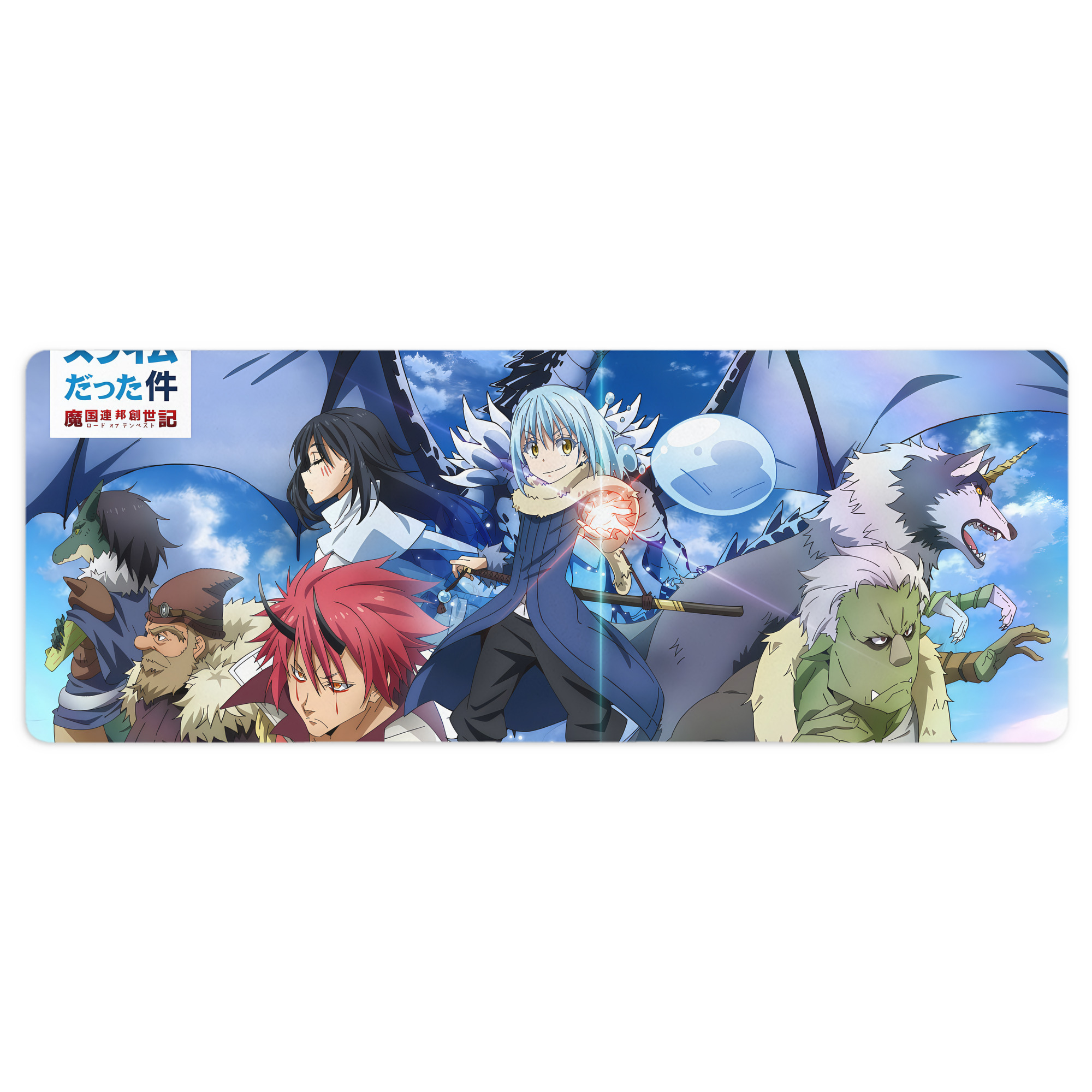 （画像用） 転スラ Regarding Reincarnated to Slime ステッチ加工 大判デスクマット／滑り止めマウスパッド