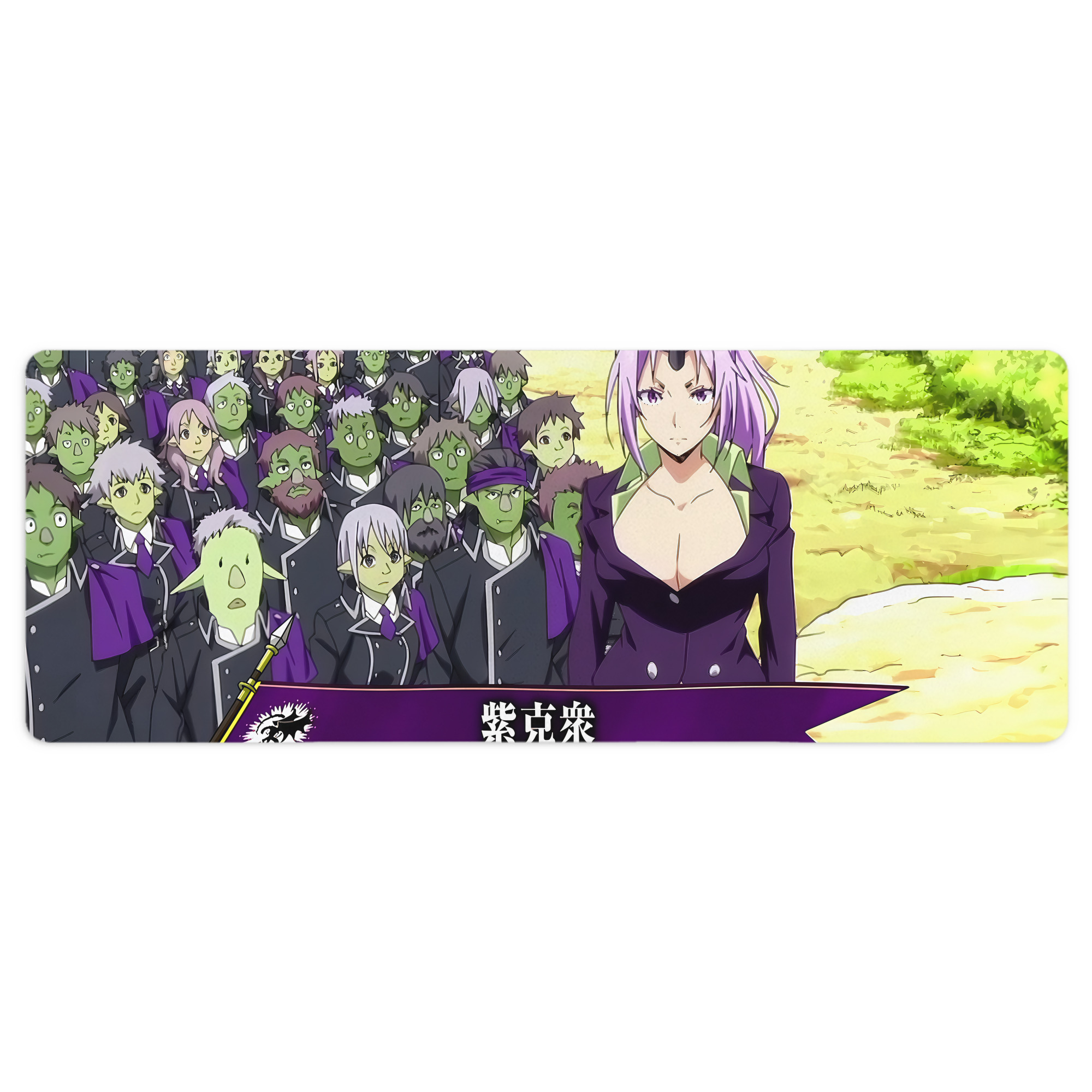 （画像用） 転スラ Regarding Reincarnated to Slime ステッチ加工 大判デスクマット／滑り止めマウスパッド
