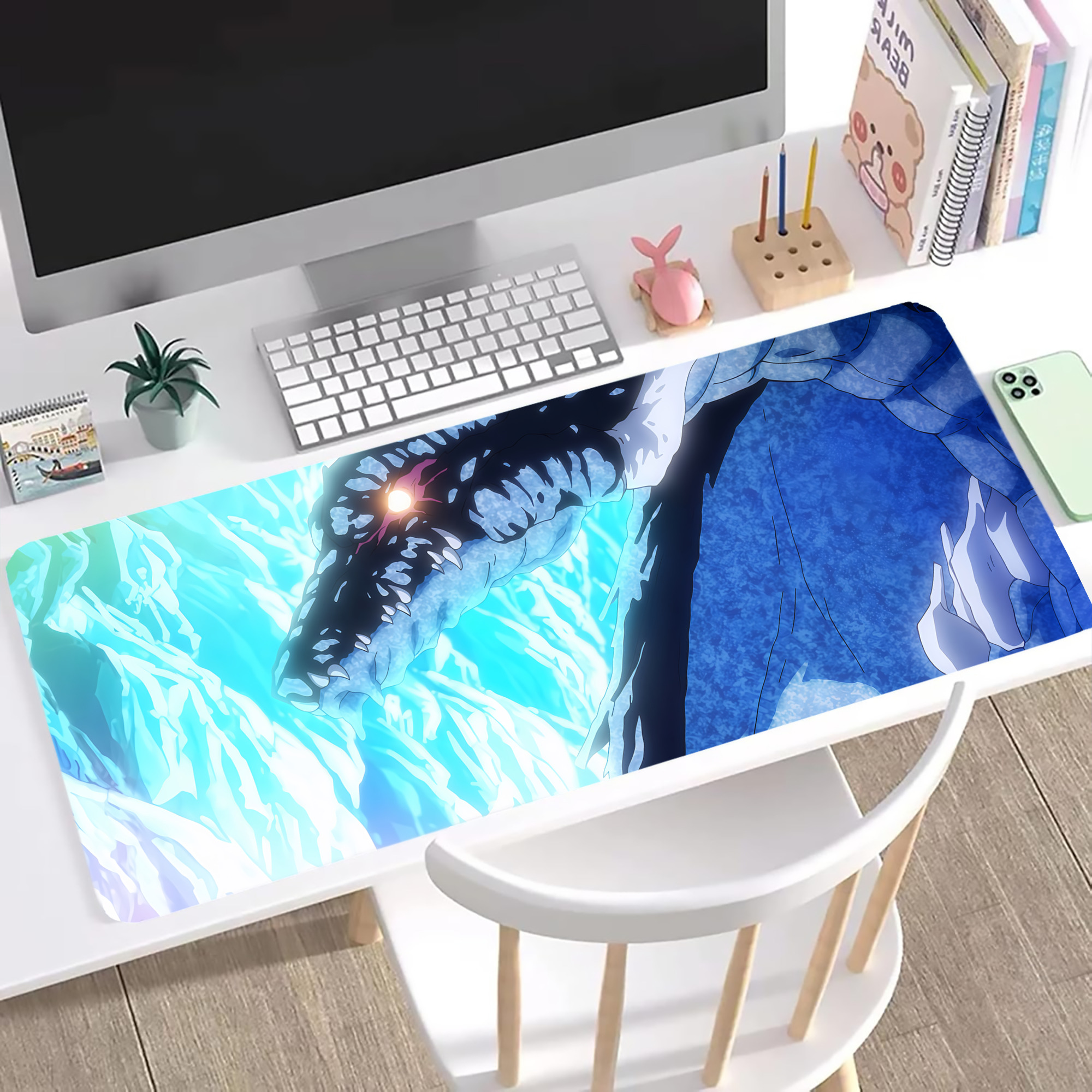 （画像用） 転スラ Regarding Reincarnated to Slime ステッチ加工 大判デスクマット／滑り止めマウスパッド