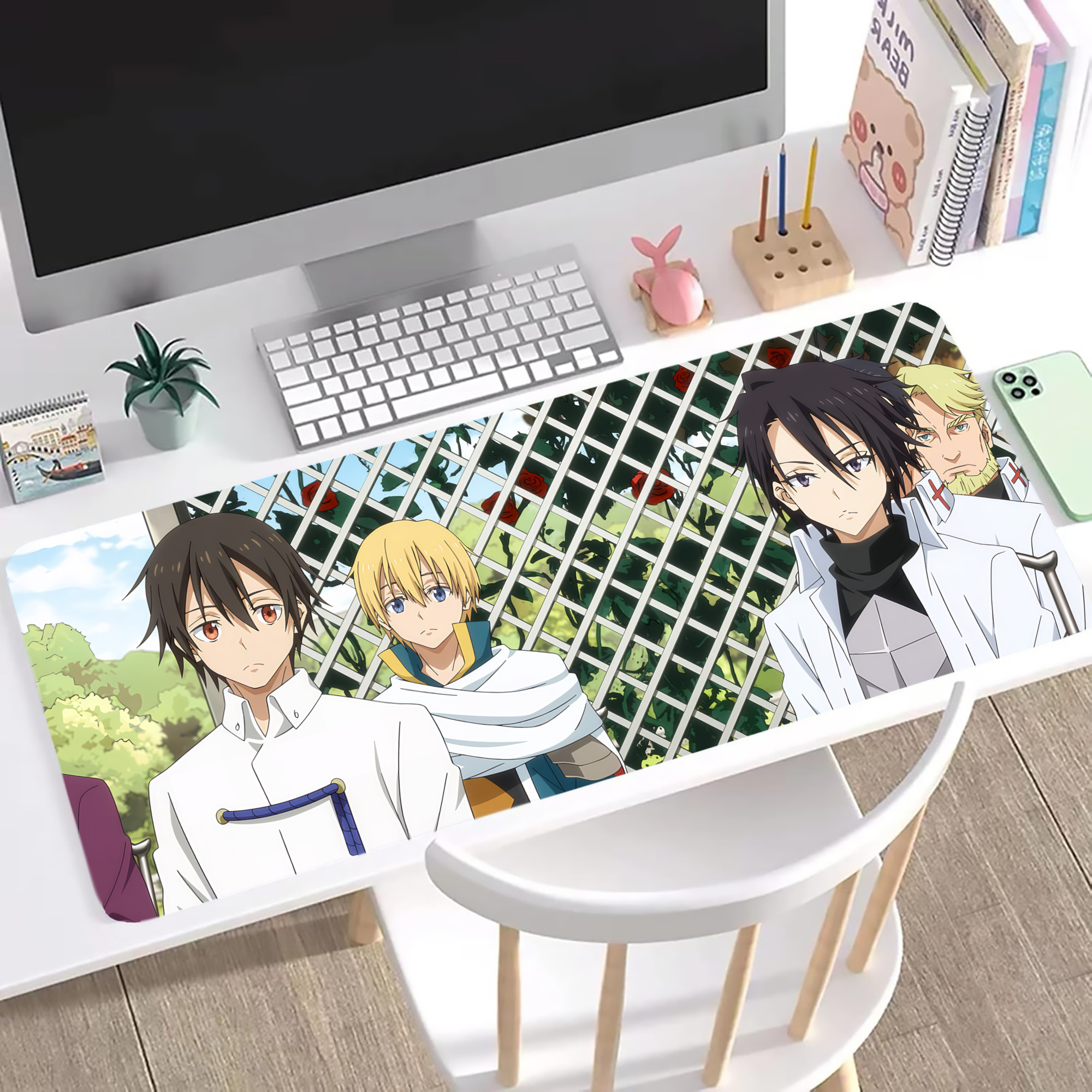 （画像用） 転スラ Regarding Reincarnated to Slime ステッチ加工 大判デスクマット／滑り止めマウスパッド
