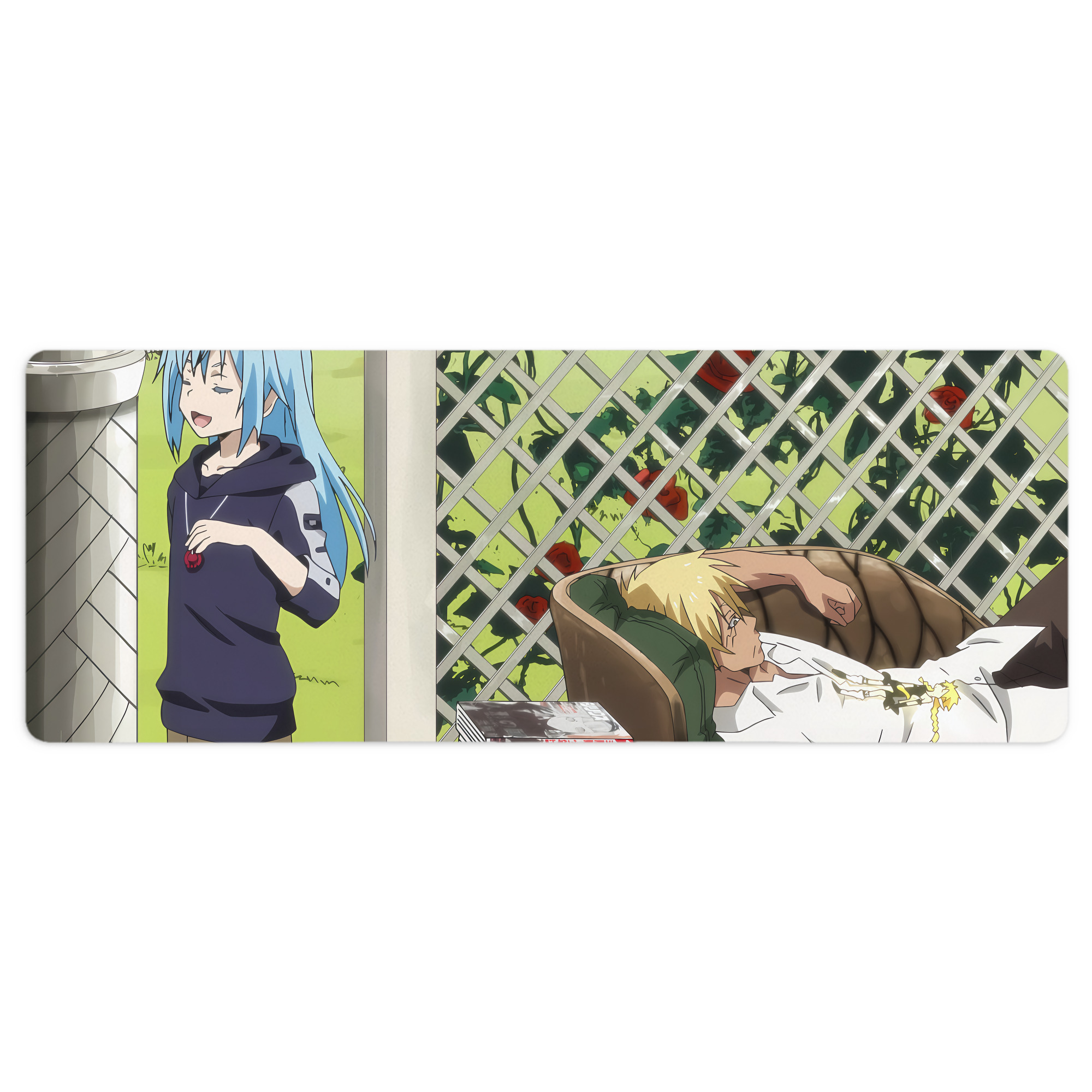 （画像用） 転スラ Regarding Reincarnated to Slime ステッチ加工 大判デスクマット／滑り止めマウスパッド