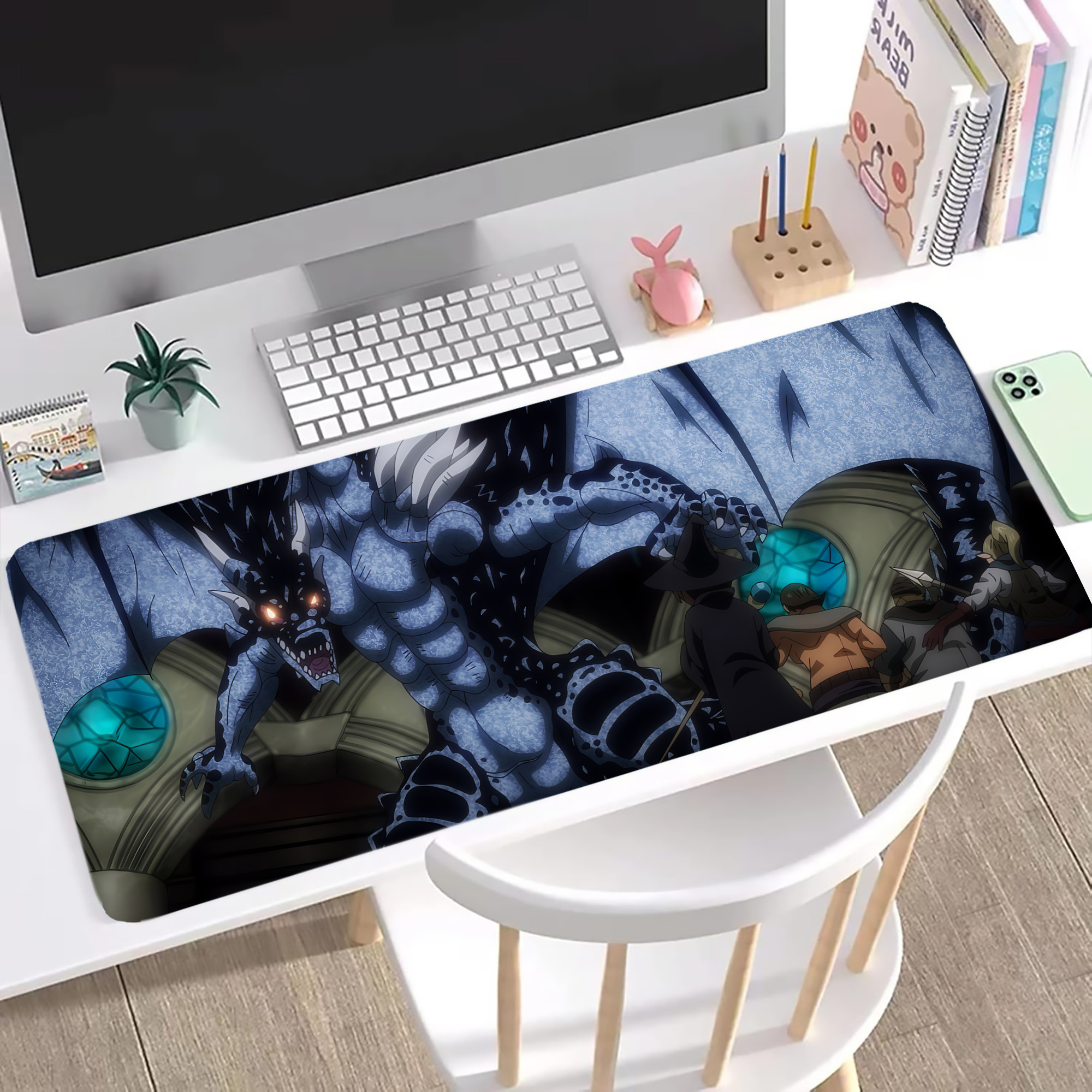 （画像用） 転スラ Regarding Reincarnated to Slime ステッチ加工 大判デスクマット／滑り止めマウスパッド