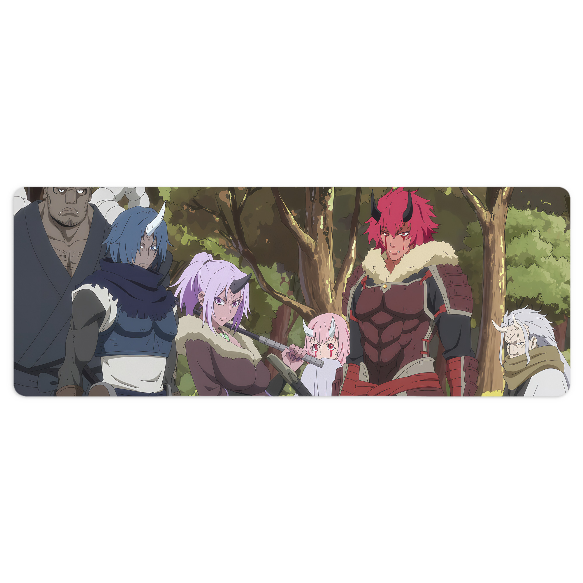 （画像用） 転スラ Regarding Reincarnated to Slime ステッチ加工 大判デスクマット／滑り止めマウスパッド