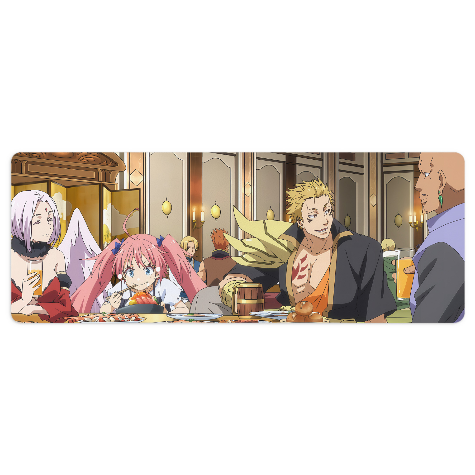 （画像用） 転スラ Regarding Reincarnated to Slime ステッチ加工 大判デスクマット／滑り止めマウスパッド