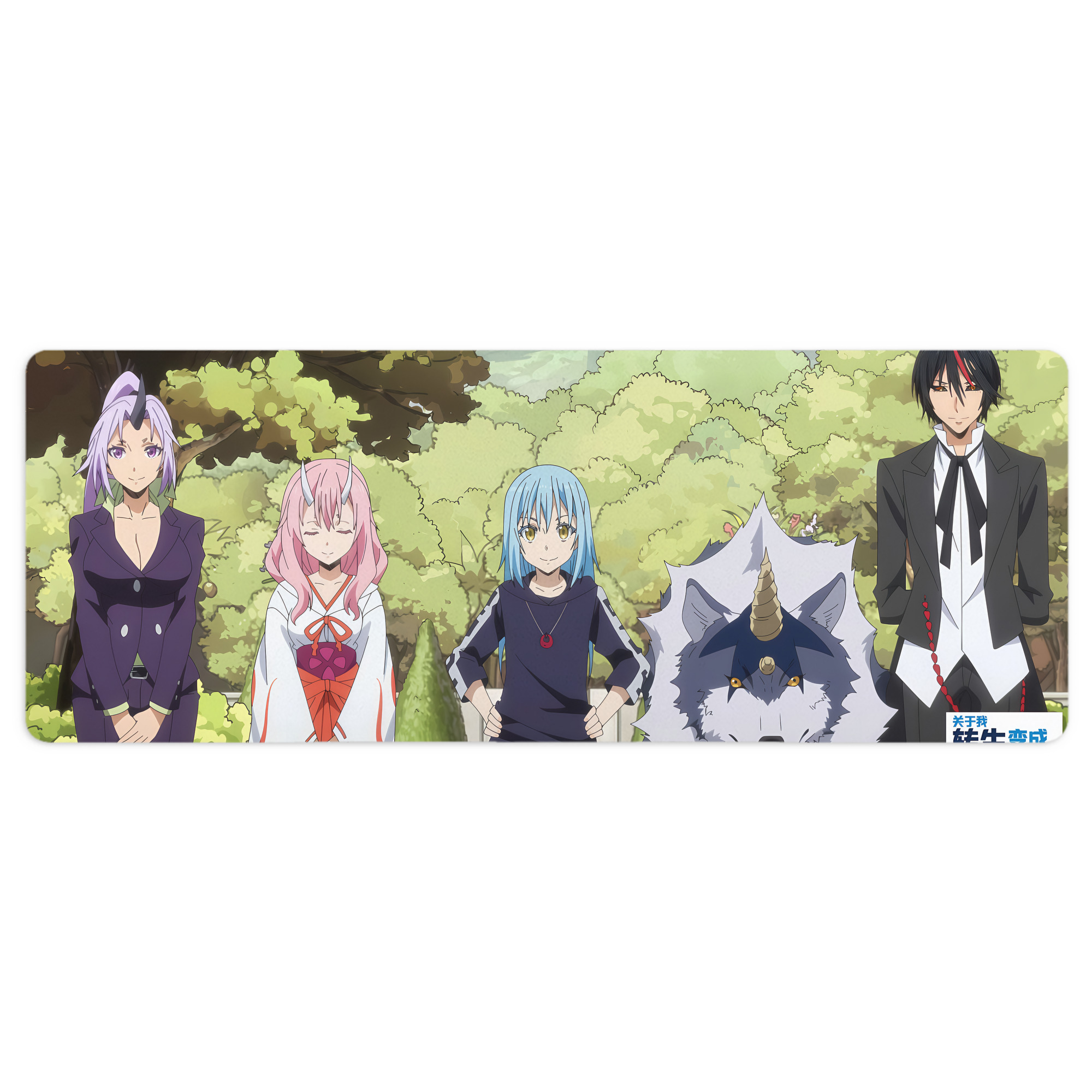 （画像用） 転スラ Regarding Reincarnated to Slime ステッチ加工 大判デスクマット／滑り止めマウスパッド