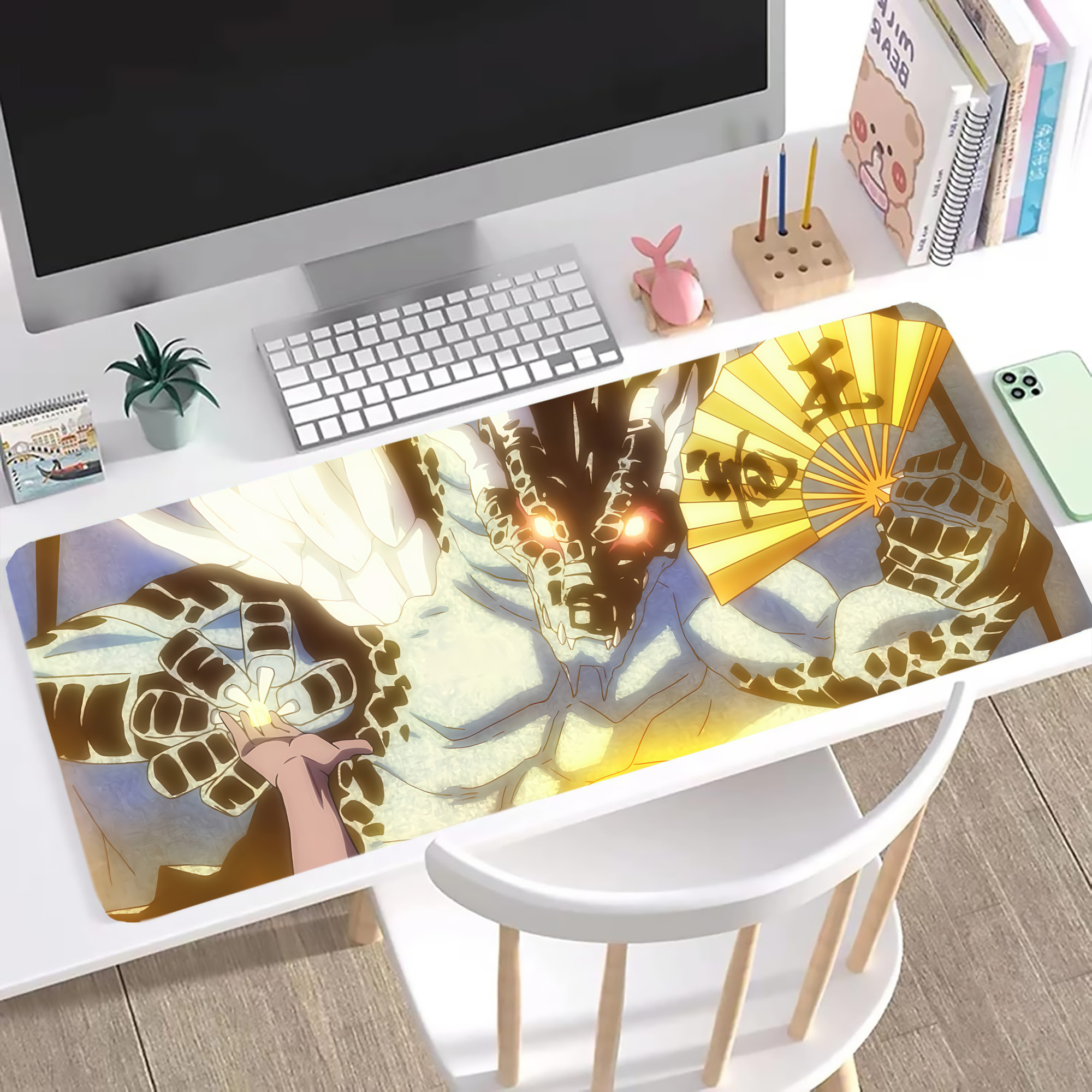 （画像用） 転スラ Regarding Reincarnated to Slime ステッチ加工 大判デスクマット／滑り止めマウスパッド