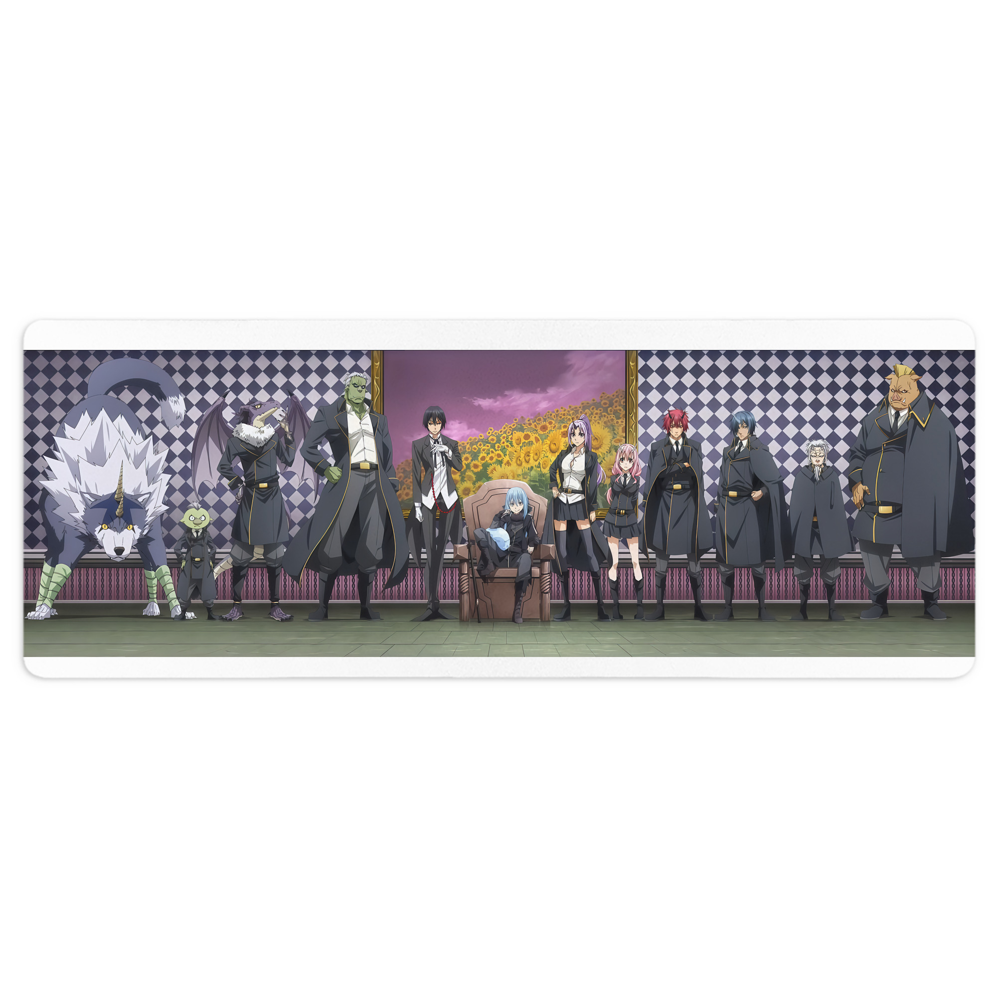 （画像用） 転スラ Regarding Reincarnated to Slime ステッチ加工 大判デスクマット／滑り止めマウスパッド