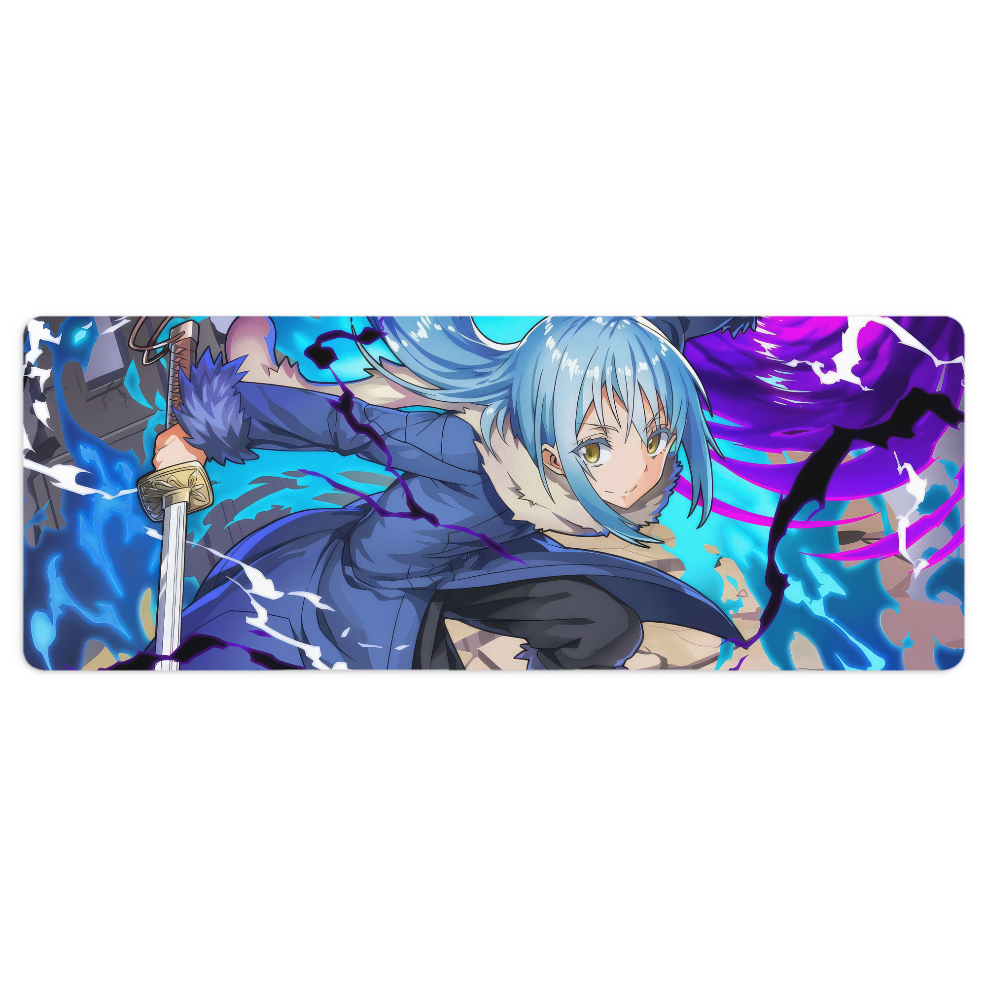 （画像用） 転スラ Regarding Reincarnated to Slime ステッチ加工 大判デスクマット／滑り止めマウスパッド