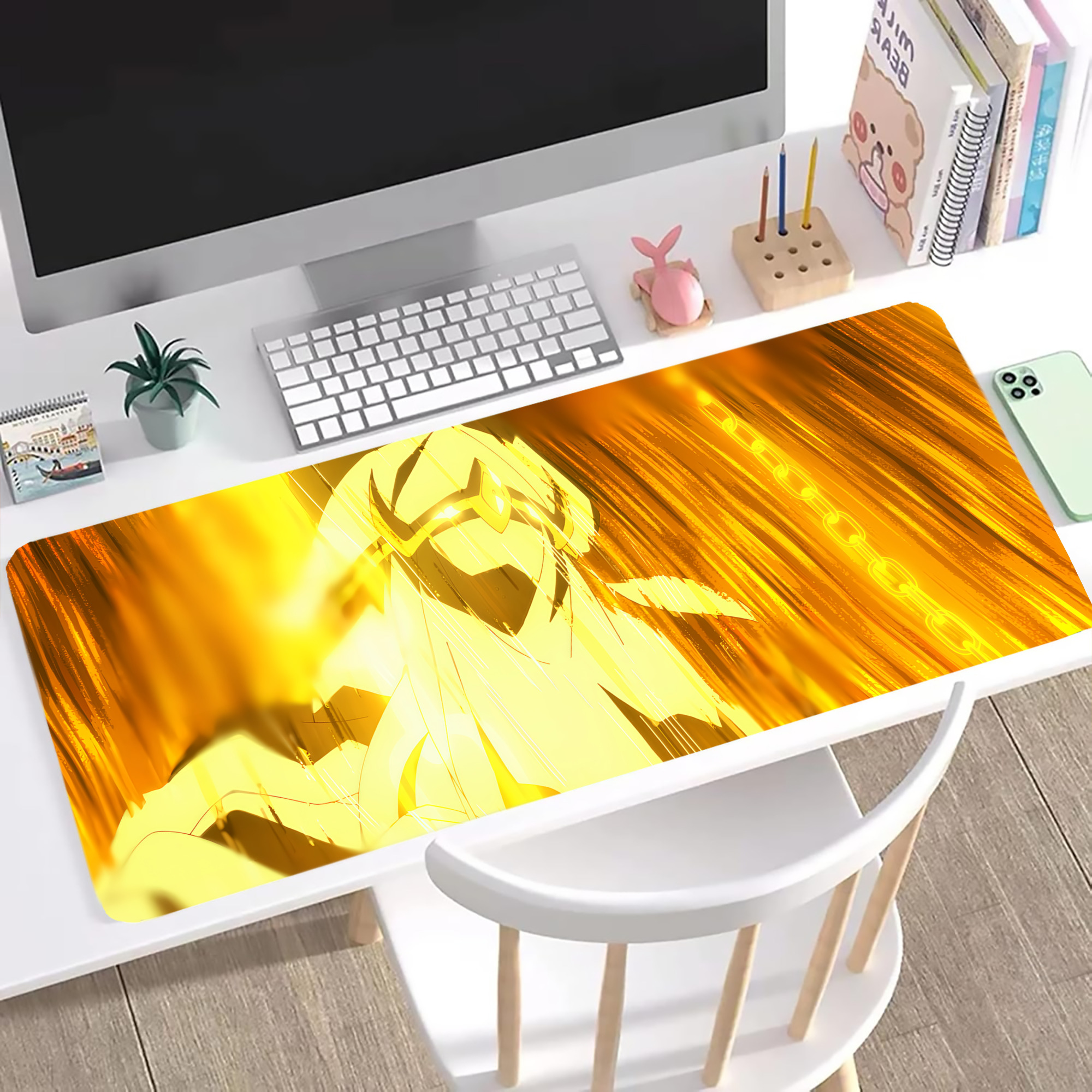 （画像用） 転スラ Regarding Reincarnated to Slime ステッチ加工 大判デスクマット／滑り止めマウスパッド