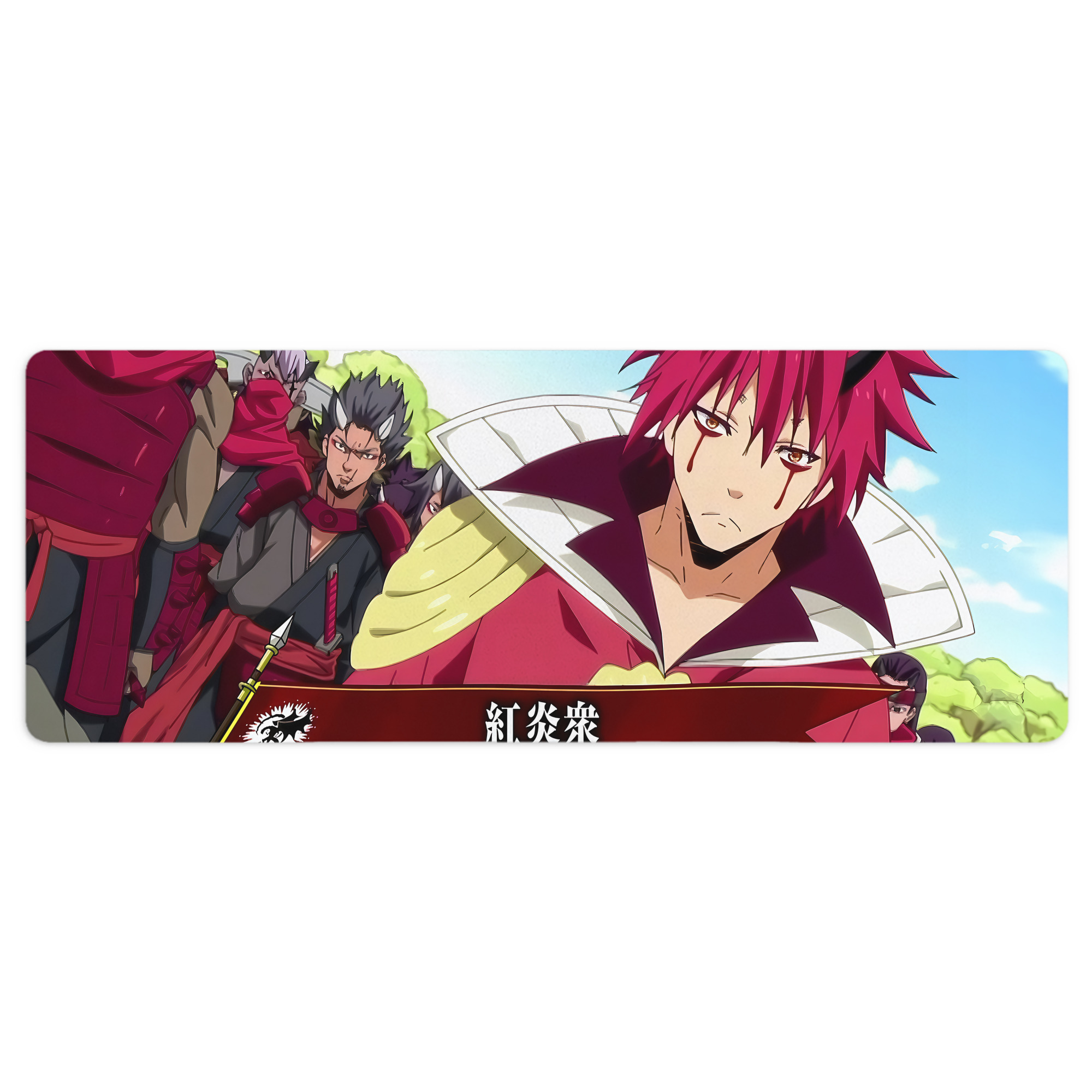 （画像用） 転スラ Regarding Reincarnated to Slime ステッチ加工 大判デスクマット／滑り止めマウスパッド