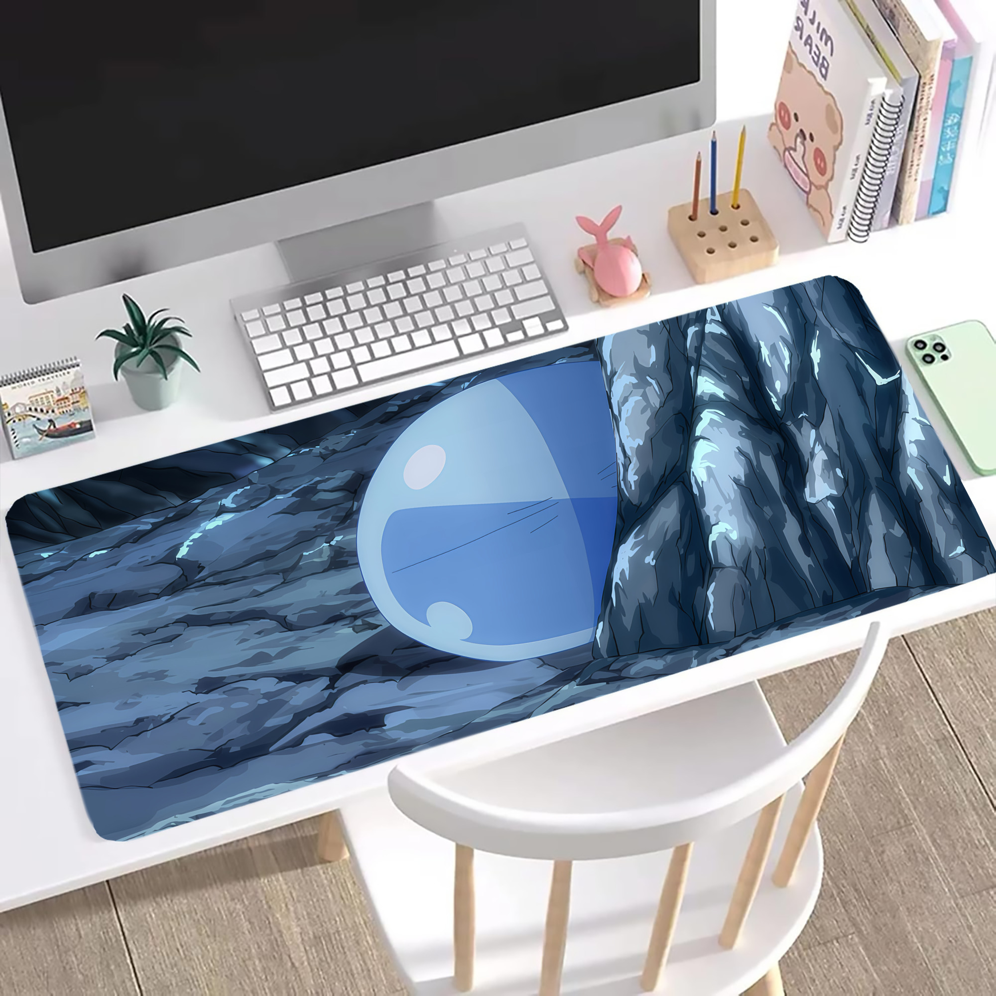 （画像用） 転スラ Regarding Reincarnated to Slime ステッチ加工 大判デスクマット／滑り止めマウスパッド