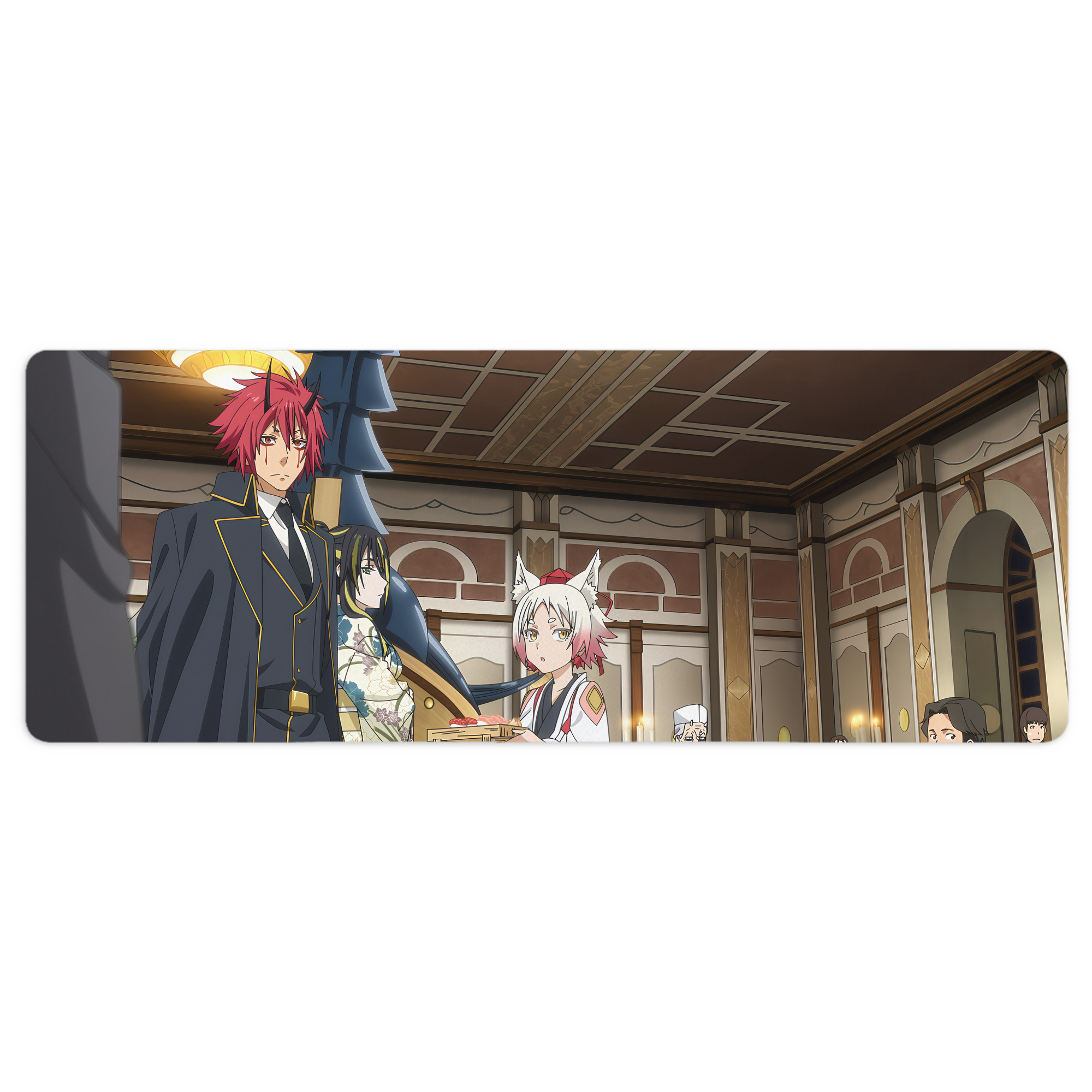 （画像用） 転スラ Regarding Reincarnated to Slime ステッチ加工 大判デスクマット／滑り止めマウスパッド