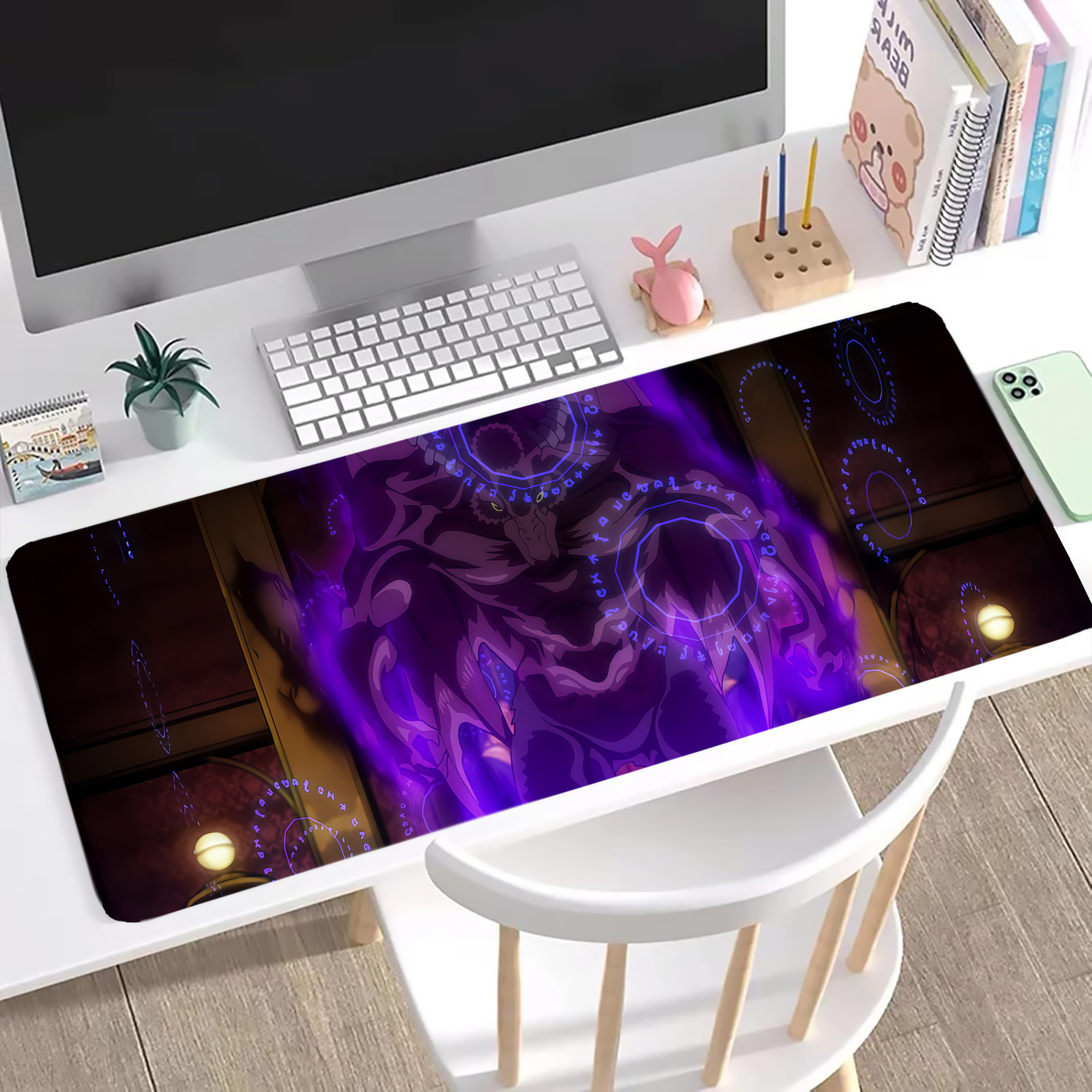 （画像用） 転スラ Regarding Reincarnated to Slime ステッチ加工 大判デスクマット／滑り止めマウスパッド