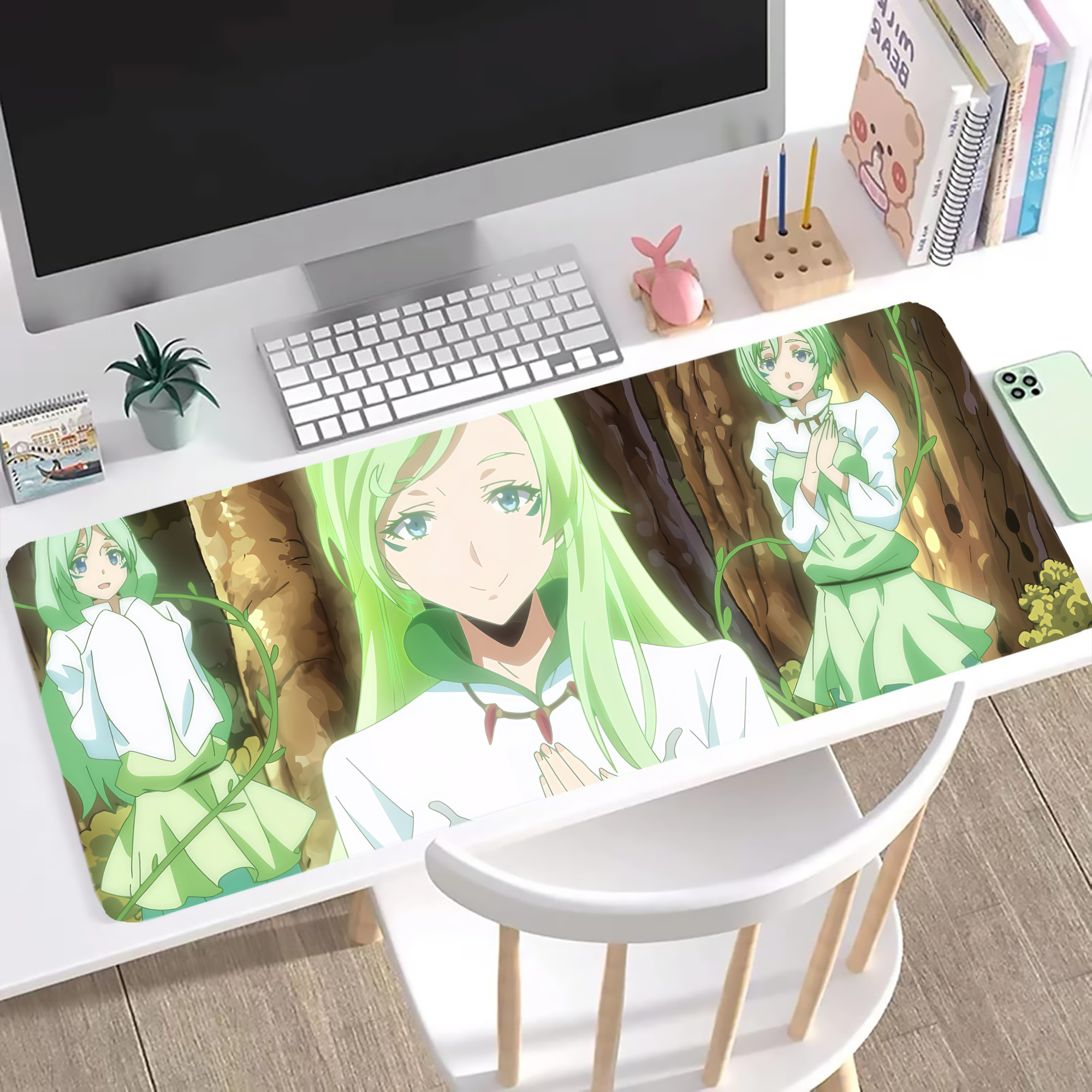 （画像用） 転スラ Regarding Reincarnated to Slime ステッチ加工 大判デスクマット／滑り止めマウスパッド