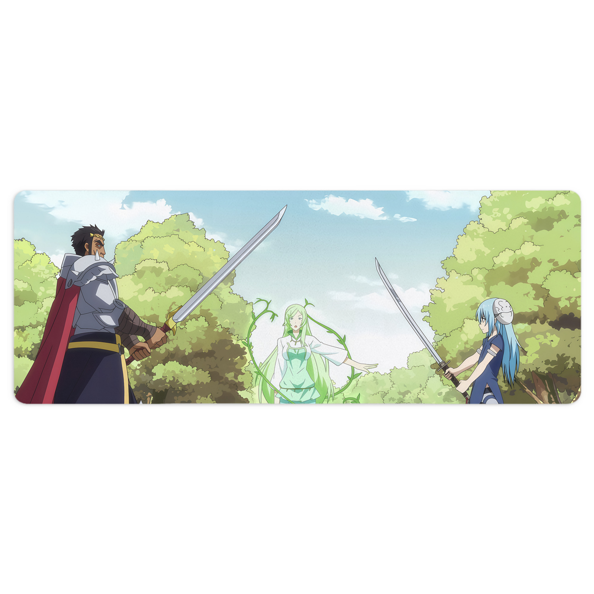 （画像用） 転スラ Regarding Reincarnated to Slime ステッチ加工 大判デスクマット／滑り止めマウスパッド