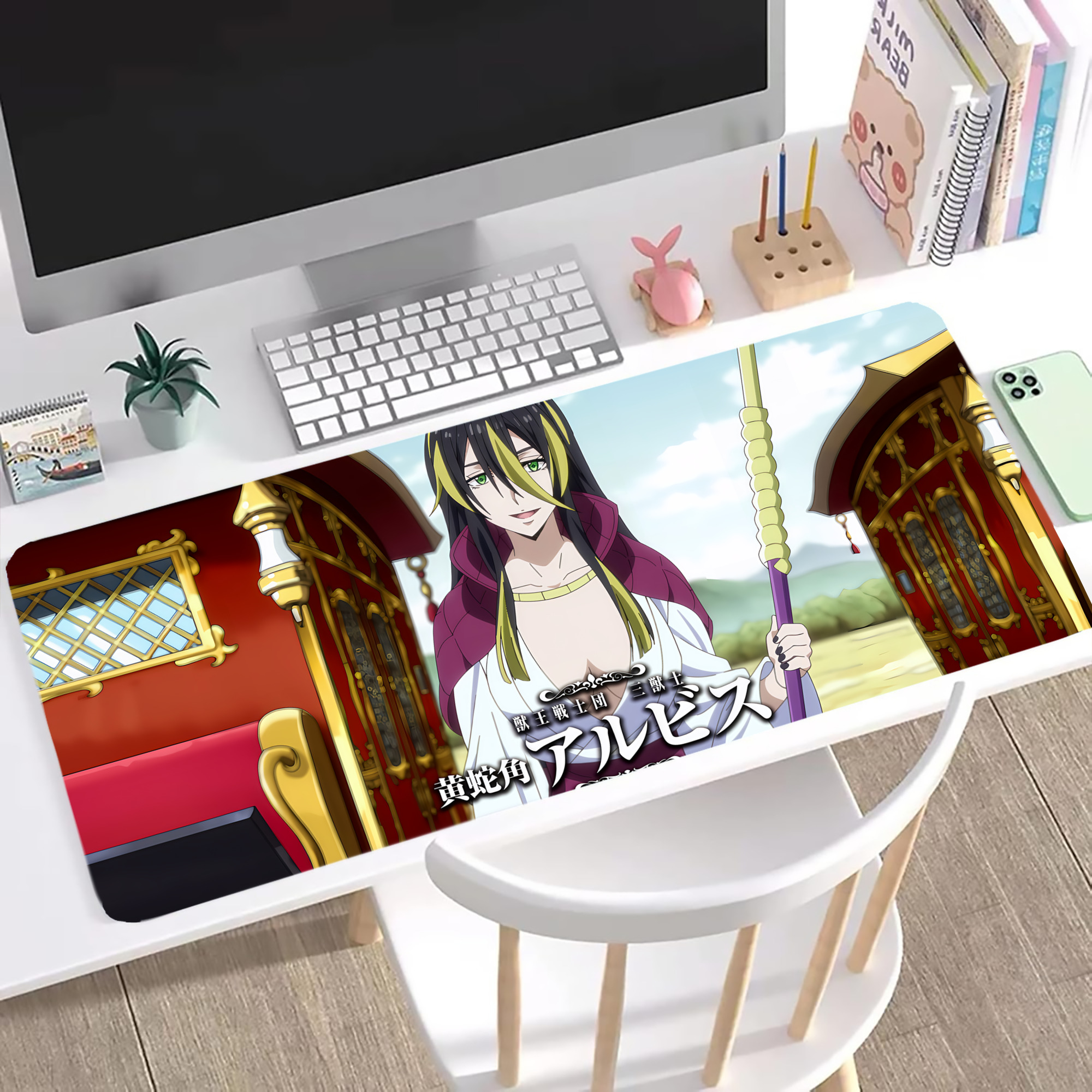 （画像用） 転スラ Regarding Reincarnated to Slime ステッチ加工 大判デスクマット／滑り止めマウスパッド