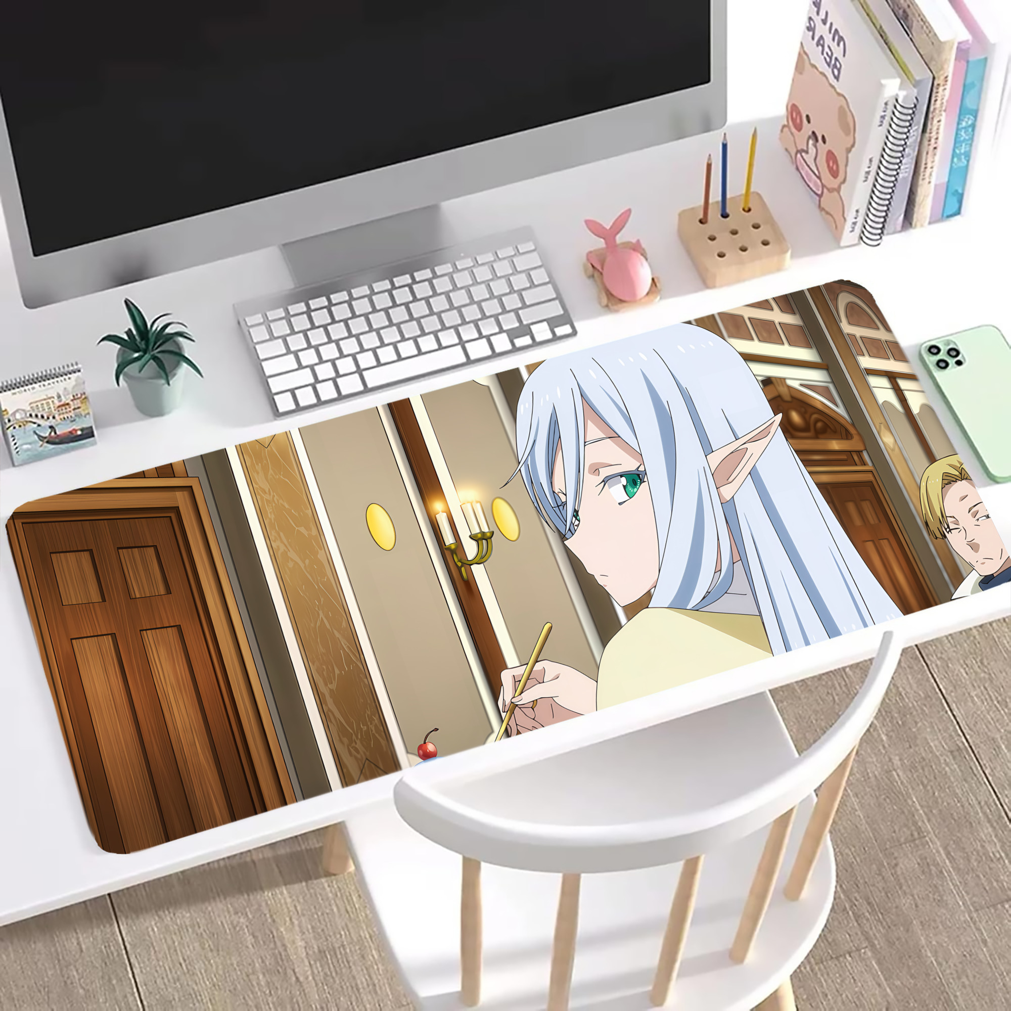 （画像用） 転スラ Regarding Reincarnated to Slime ステッチ加工 大判デスクマット／滑り止めマウスパッド