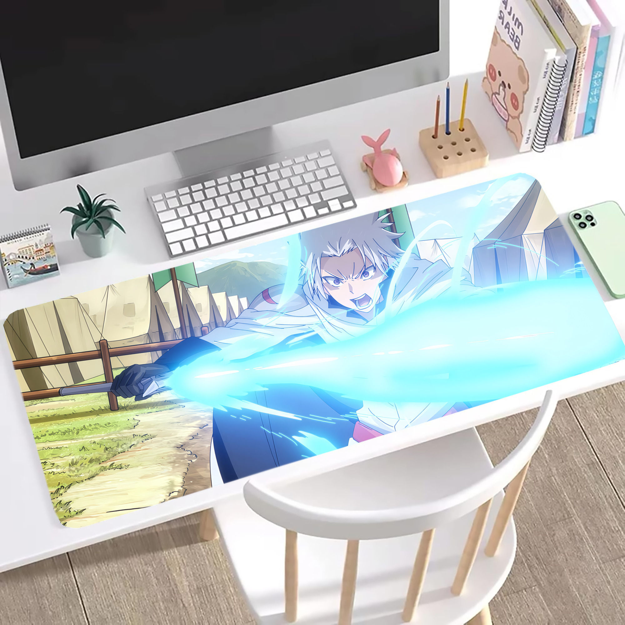 （画像用） 転スラ Regarding Reincarnated to Slime ステッチ加工 大判デスクマット／滑り止めマウスパッド
