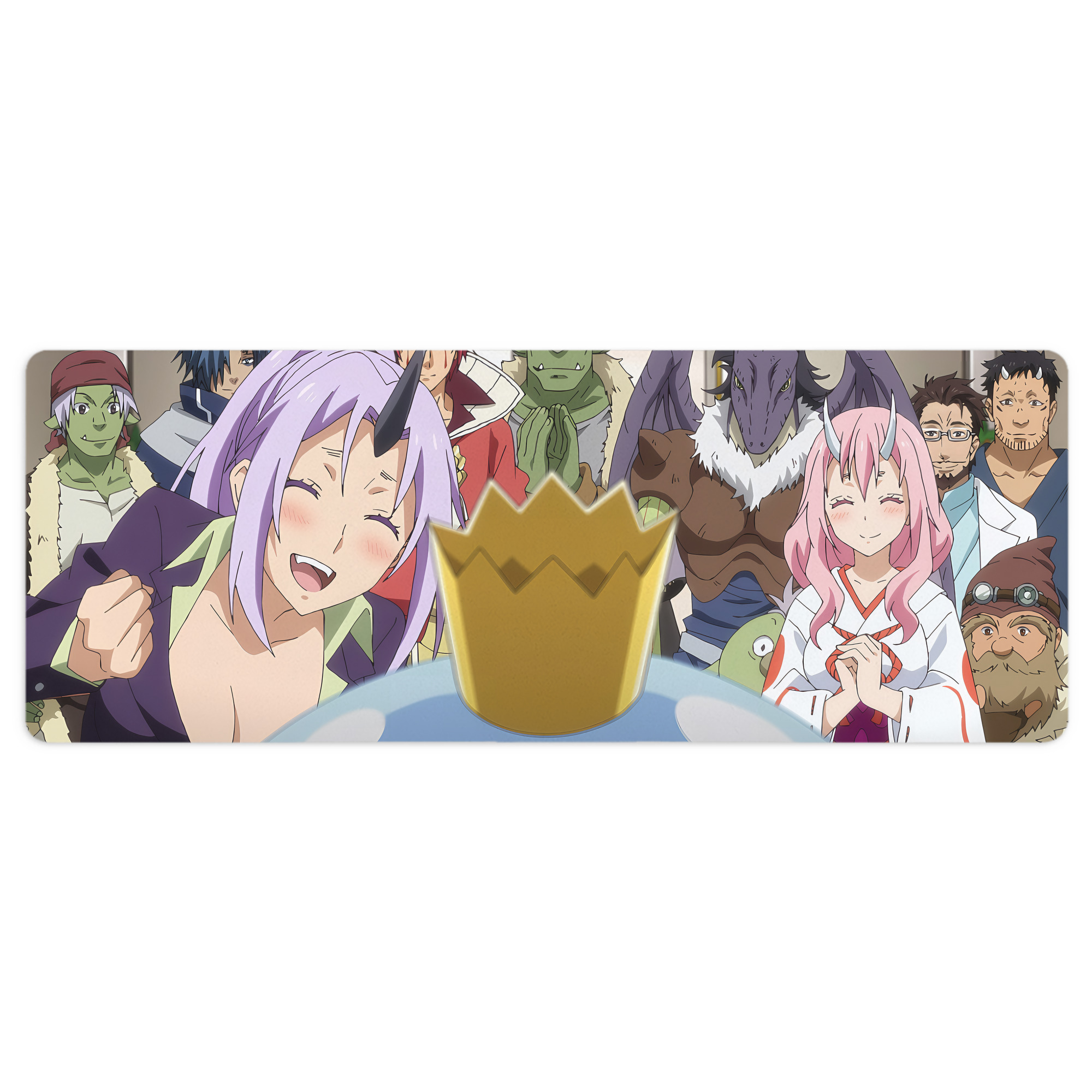 （画像用） 転スラ Regarding Reincarnated to Slime ステッチ加工 大判デスクマット／滑り止めマウスパッド