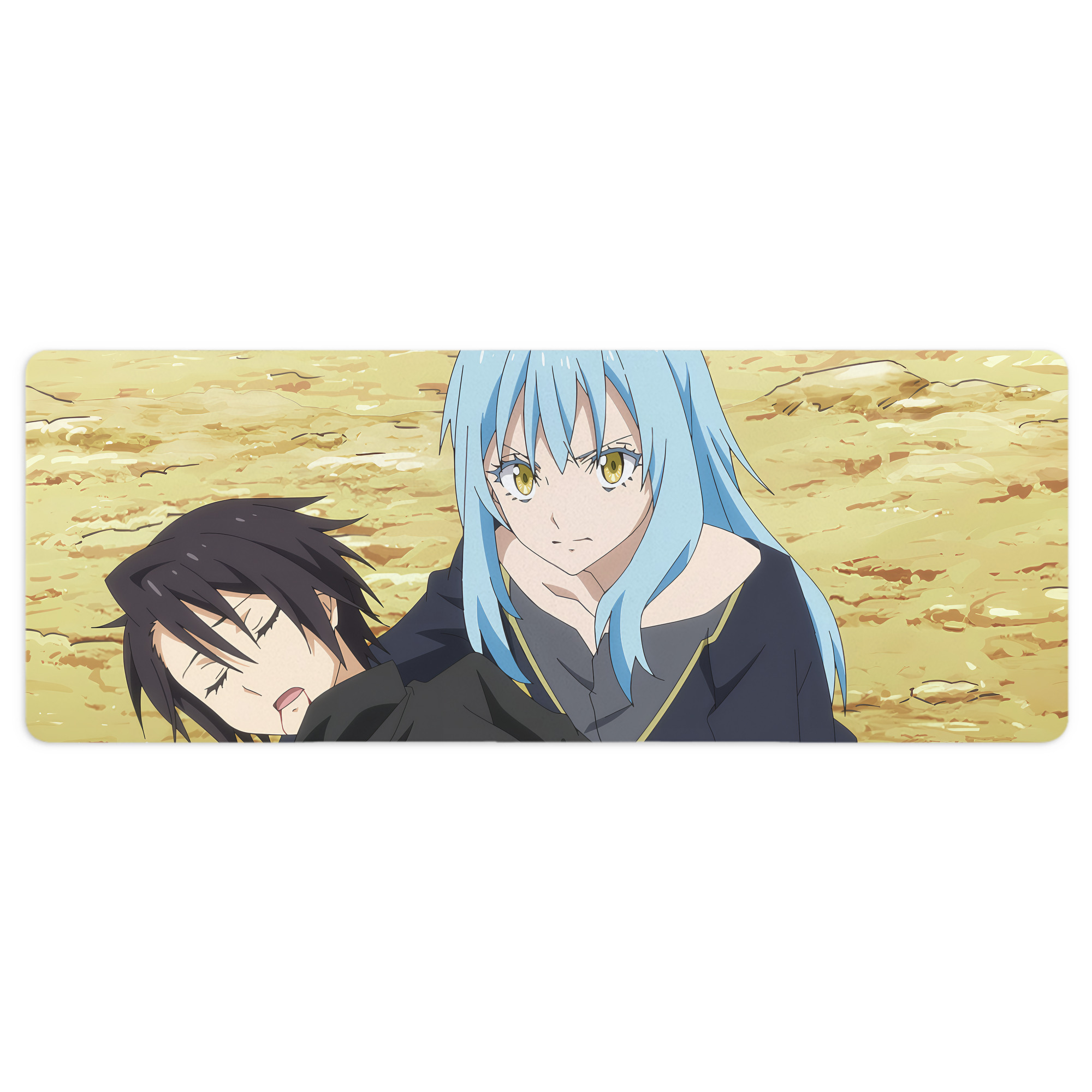 （画像用） 転スラ Regarding Reincarnated to Slime ステッチ加工 大判デスクマット／滑り止めマウスパッド
