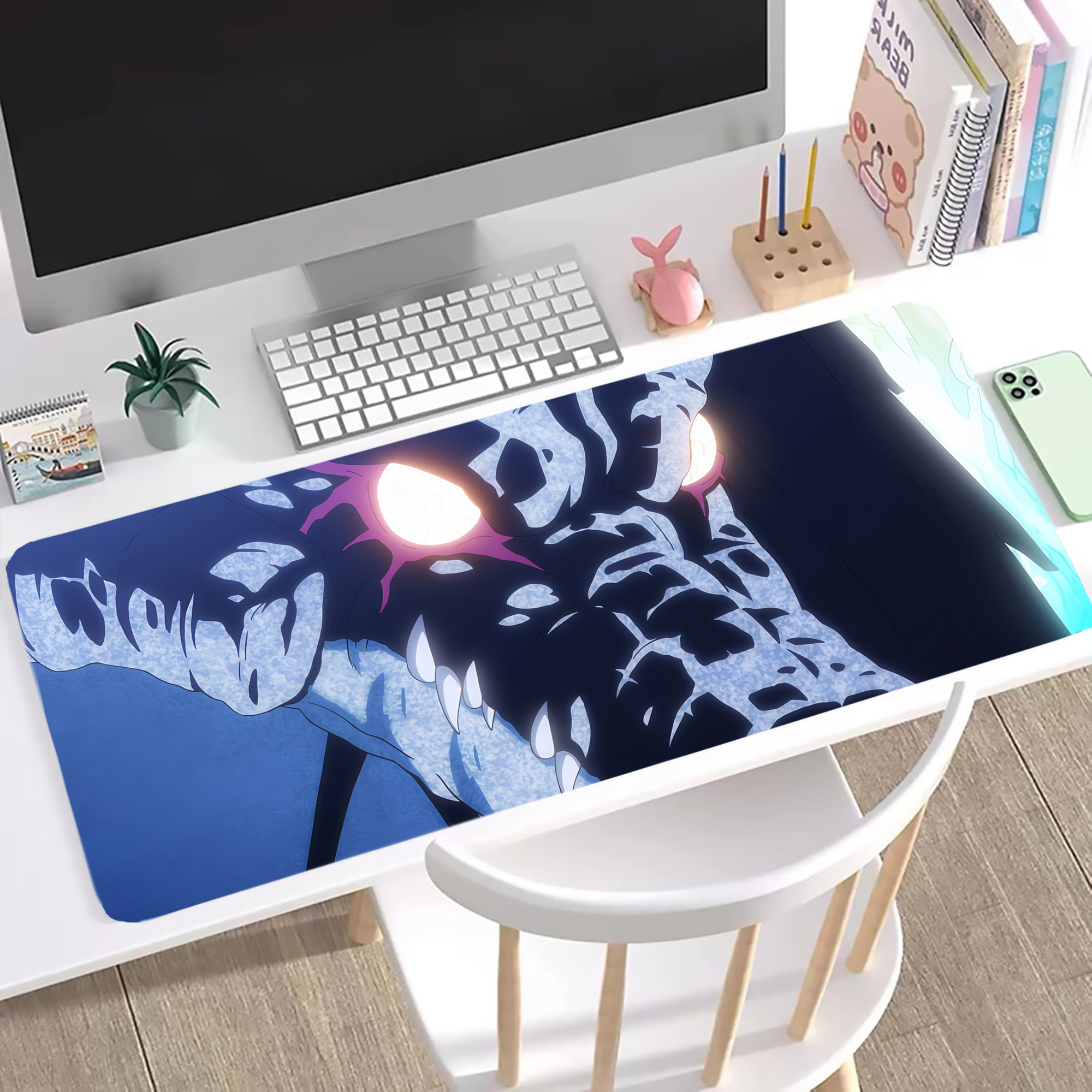（画像用） 転スラ Regarding Reincarnated to Slime ステッチ加工 大判デスクマット／滑り止めマウスパッド