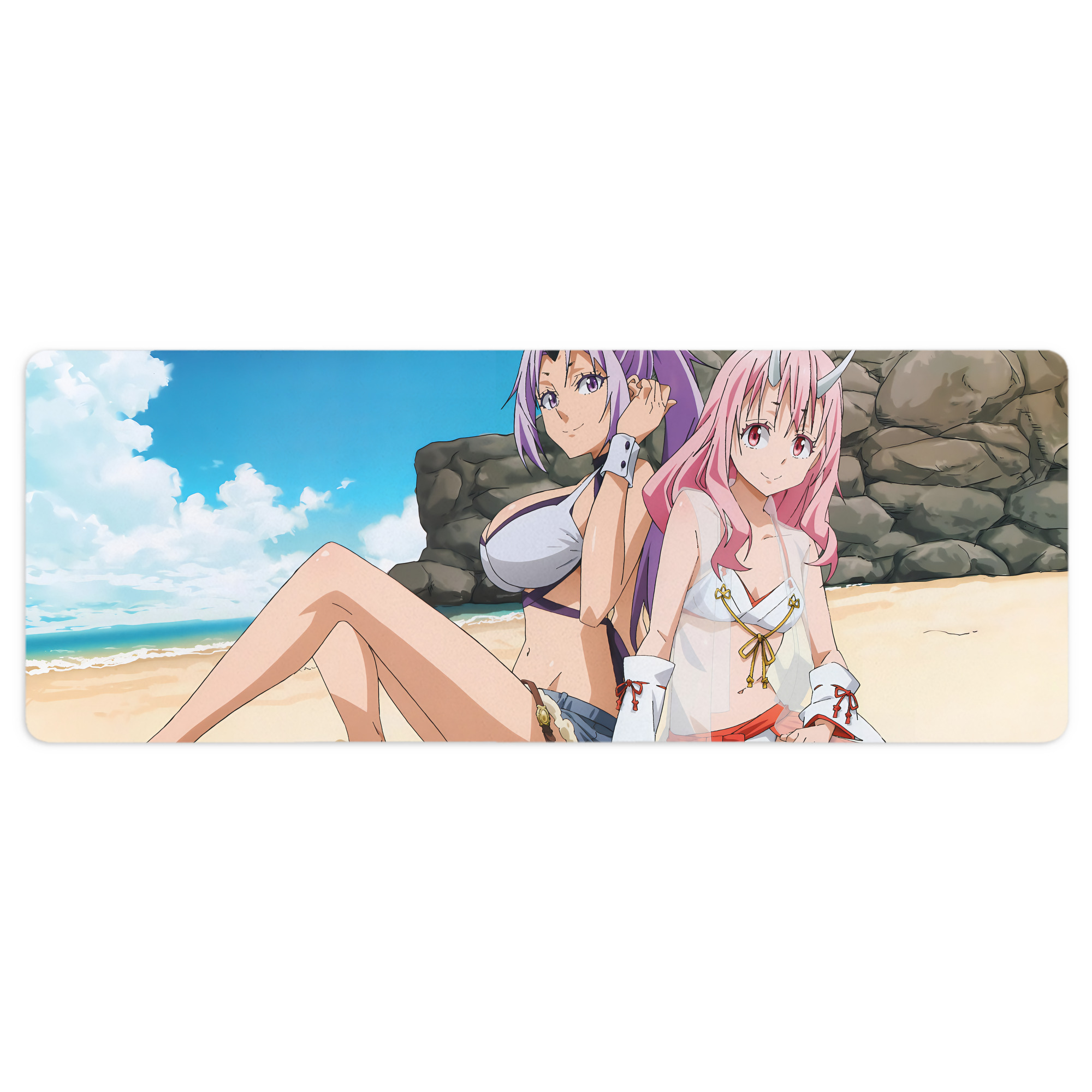 （画像用） 転スラ Regarding Reincarnated to Slime ステッチ加工 大判デスクマット／滑り止めマウスパッド