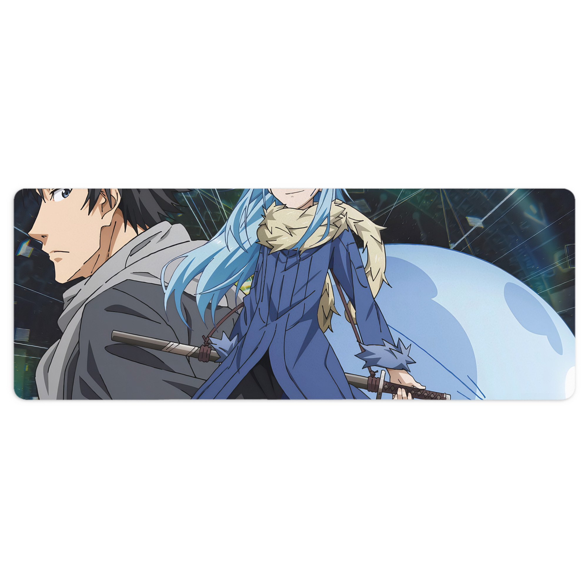 （画像用） 転スラ Regarding Reincarnated to Slime ステッチ加工 大判デスクマット／滑り止めマウスパッド
