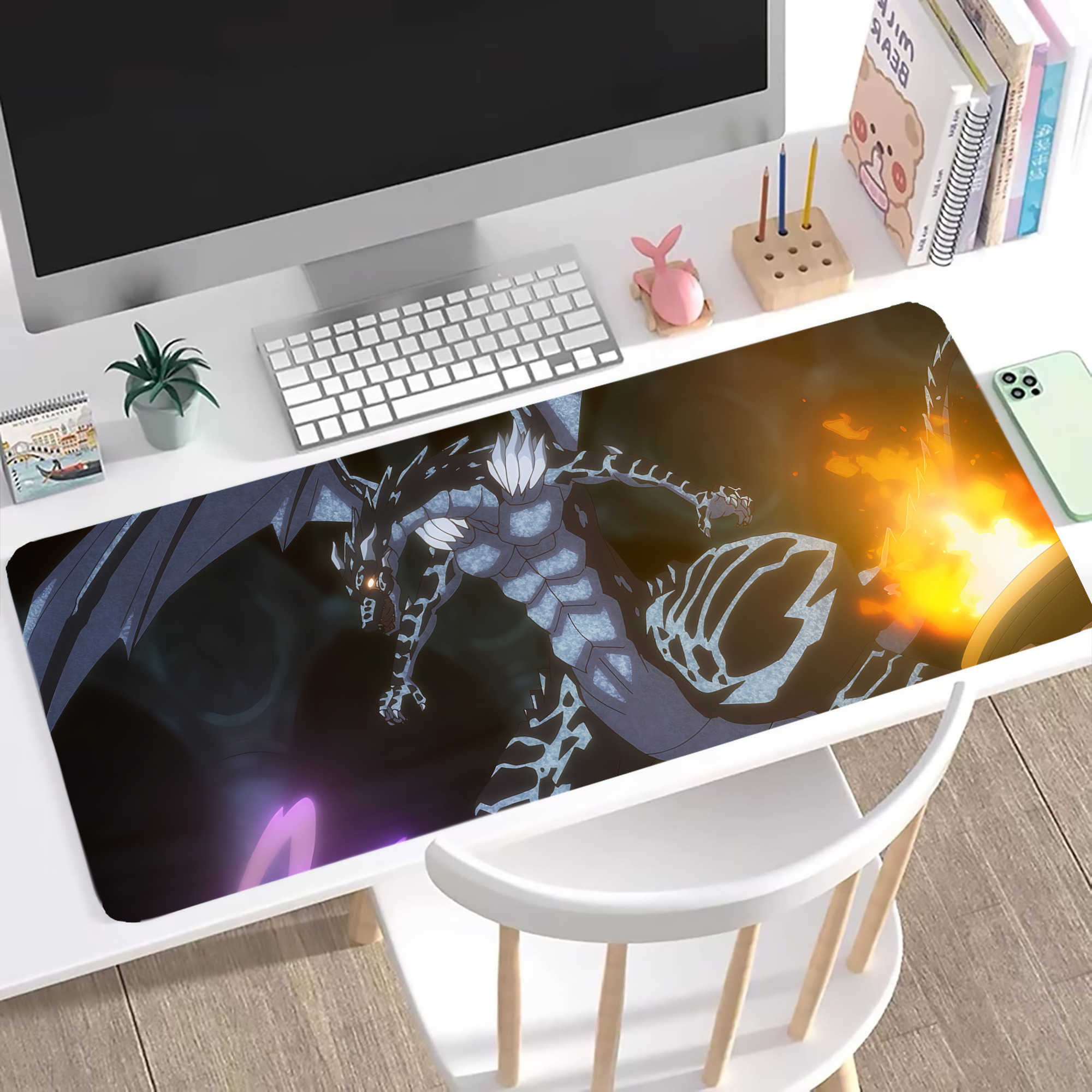 （画像用） 転スラ Regarding Reincarnated to Slime ステッチ加工 大判デスクマット／滑り止めマウスパッド