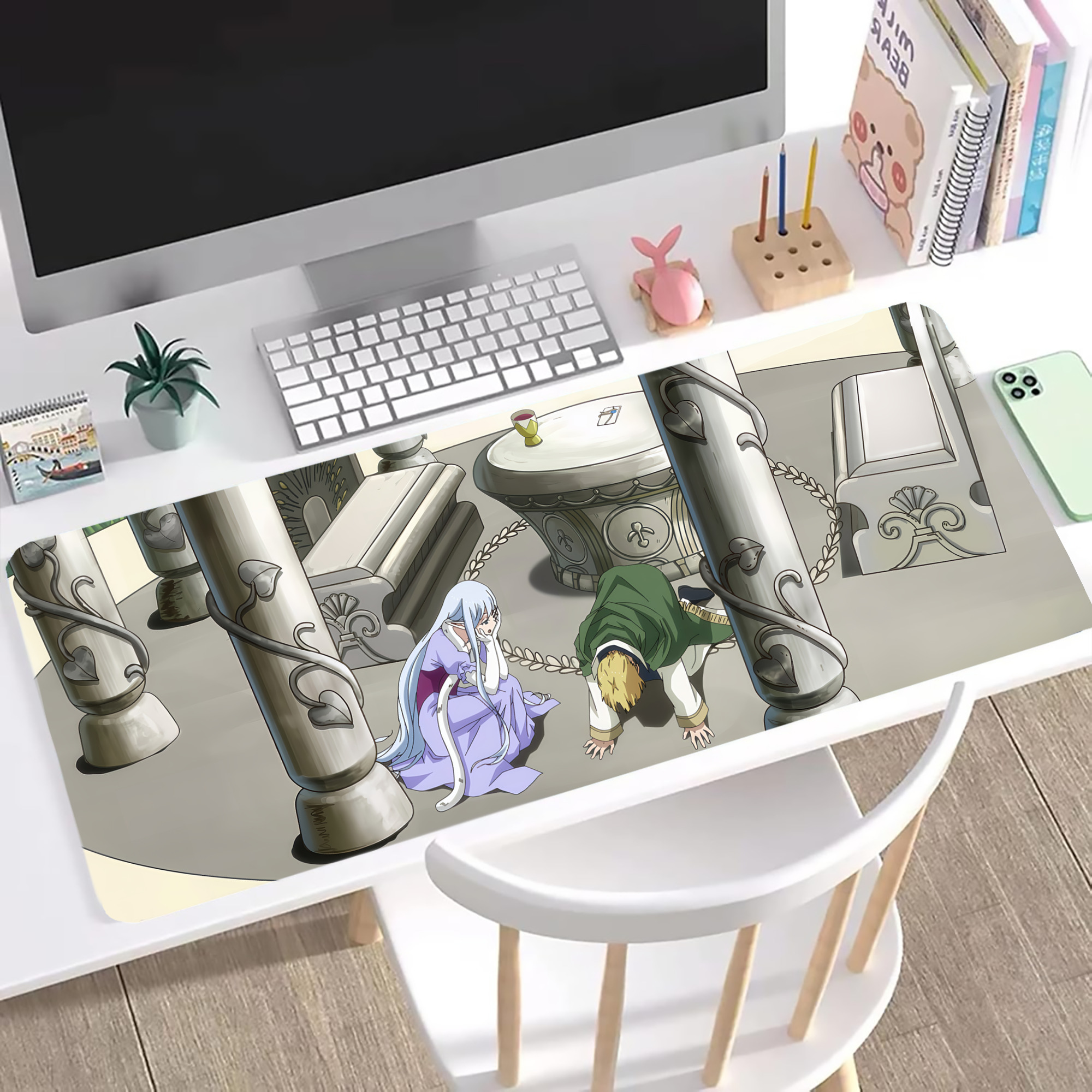 （画像用） 転スラ Regarding Reincarnated to Slime ステッチ加工 大判デスクマット／滑り止めマウスパッド