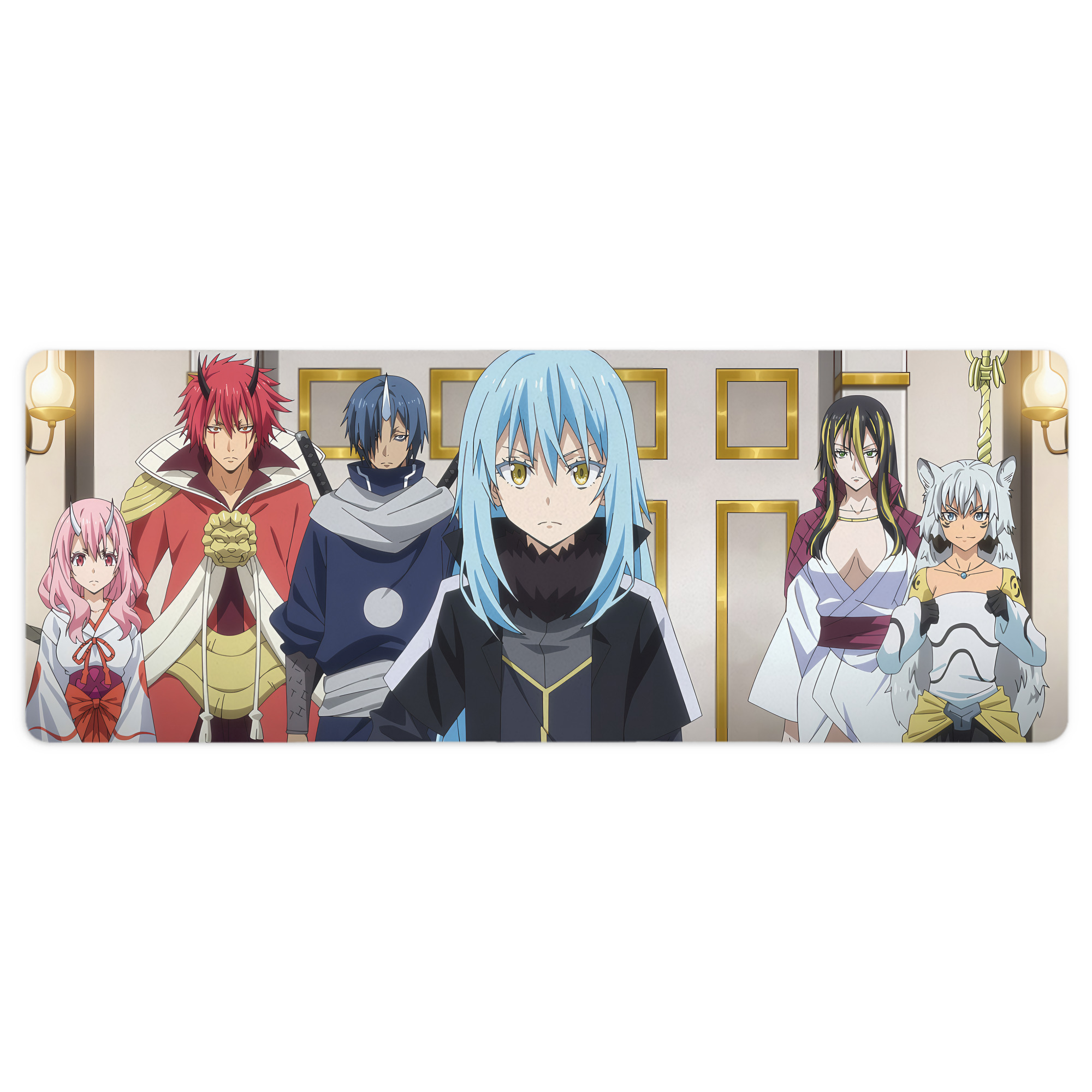 （画像用） 転スラ Regarding Reincarnated to Slime ステッチ加工 大判デスクマット／滑り止めマウスパッド