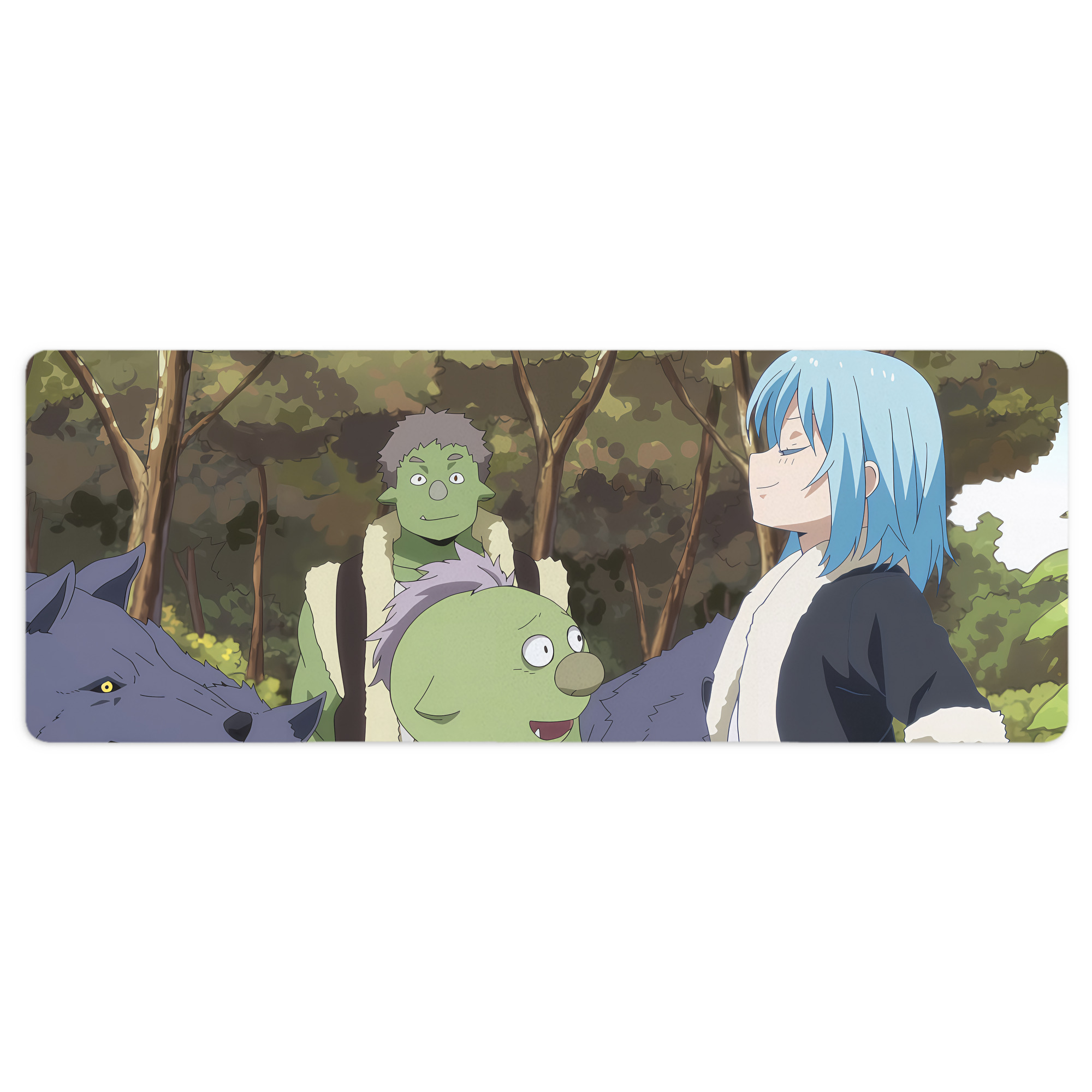 （画像用） 転スラ Regarding Reincarnated to Slime ステッチ加工 大判デスクマット／滑り止めマウスパッド