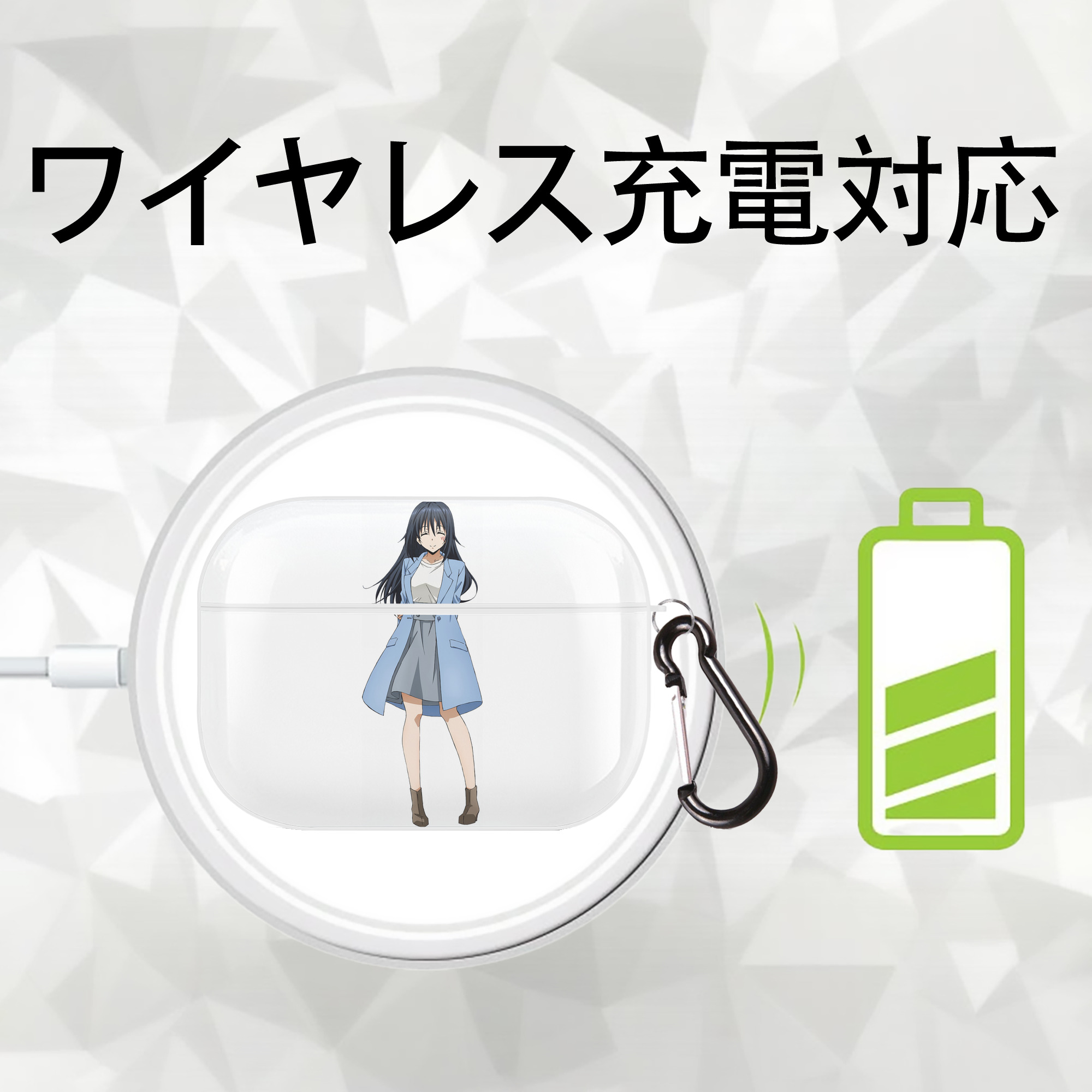 転スラ Regarding Reincarnated to Slime 【AirPods Pro用】ハードシェル保護ケース 耐衝撃・防指紋・カラビナ付き商品仕様