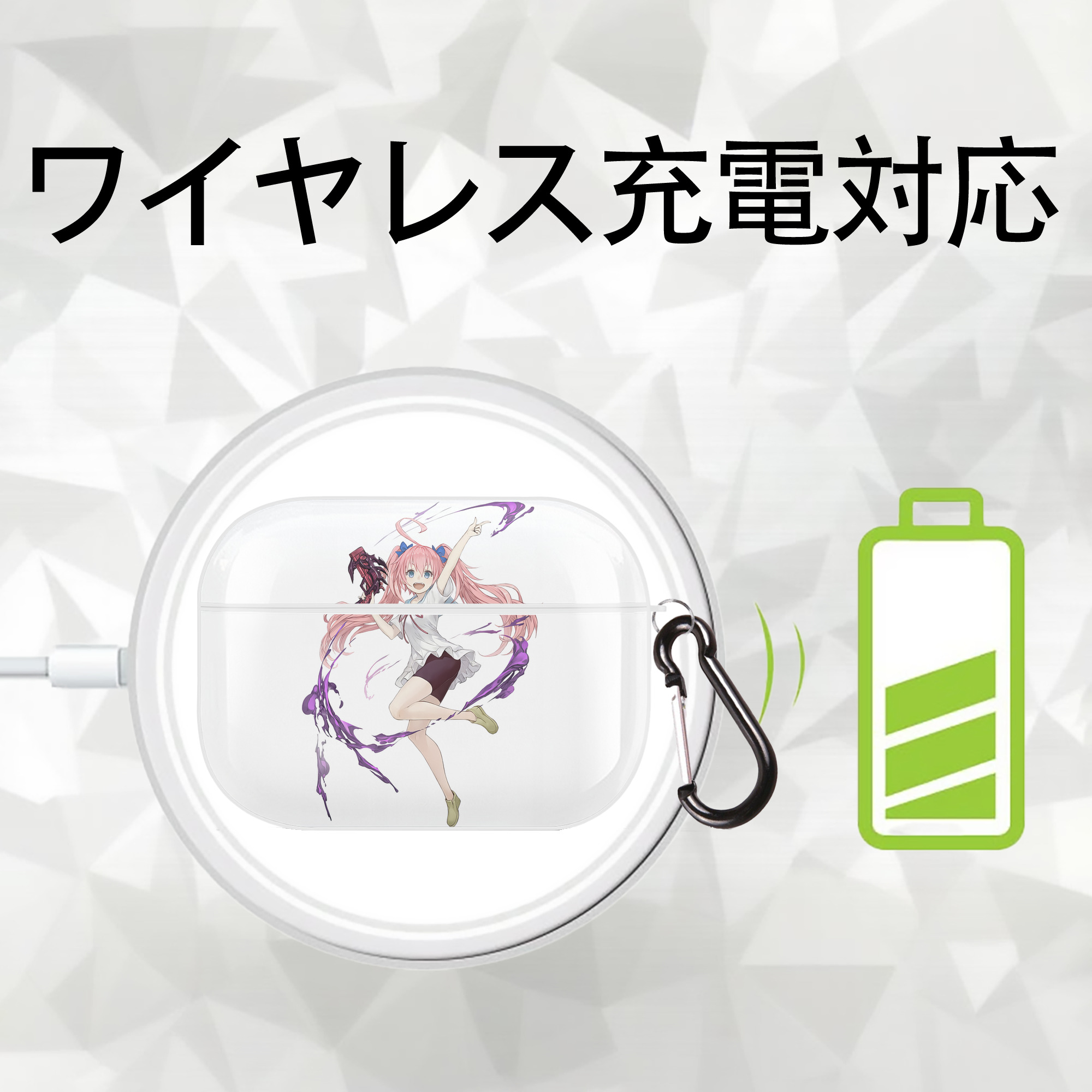 転スラ Regarding Reincarnated to Slime 【AirPods Pro用】ハードシェル保護ケース 耐衝撃・防指紋・カラビナ付き商品仕様