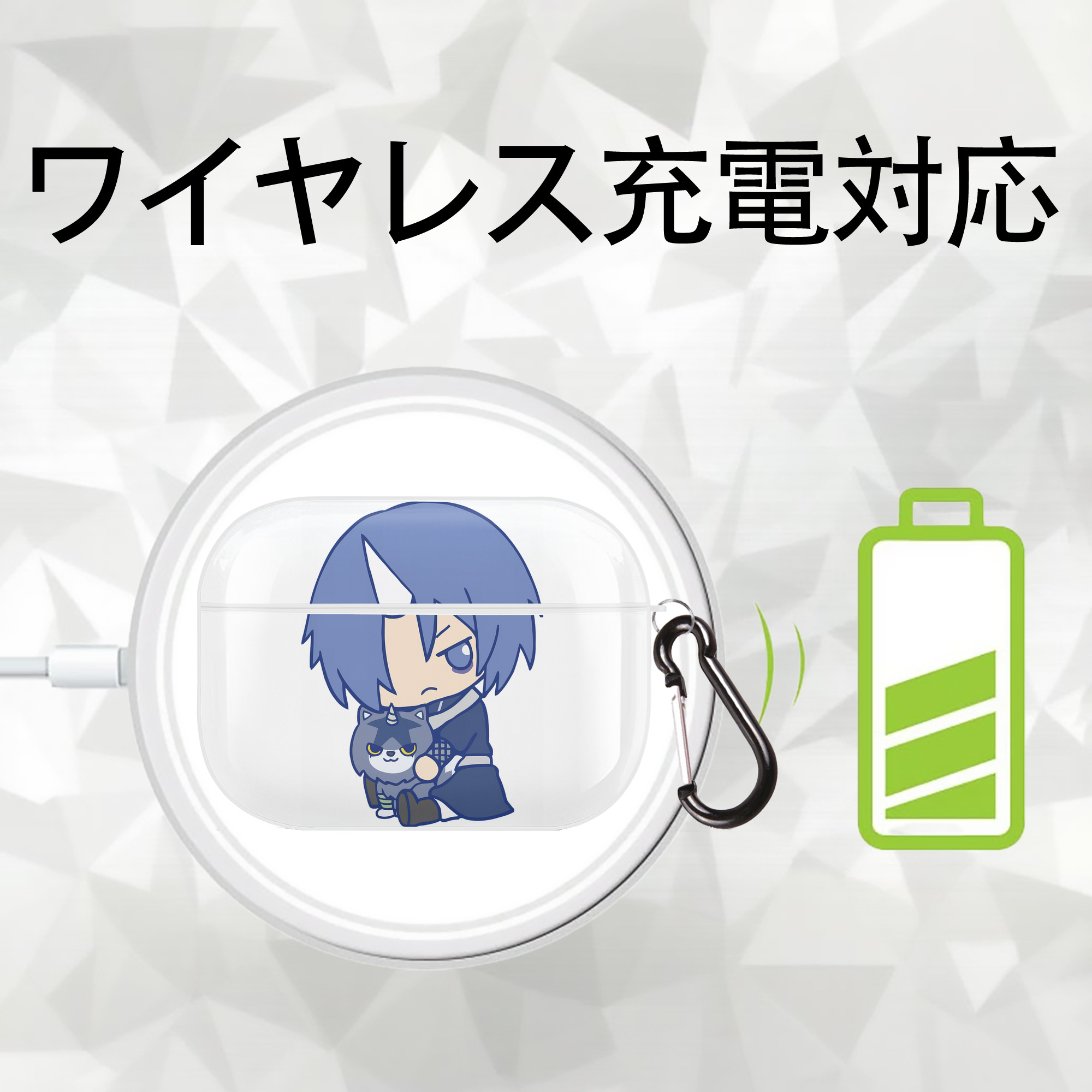 転スラ Regarding Reincarnated to Slime 【AirPods Pro用】ハードシェル保護ケース 耐衝撃・防指紋・カラビナ付き商品仕様