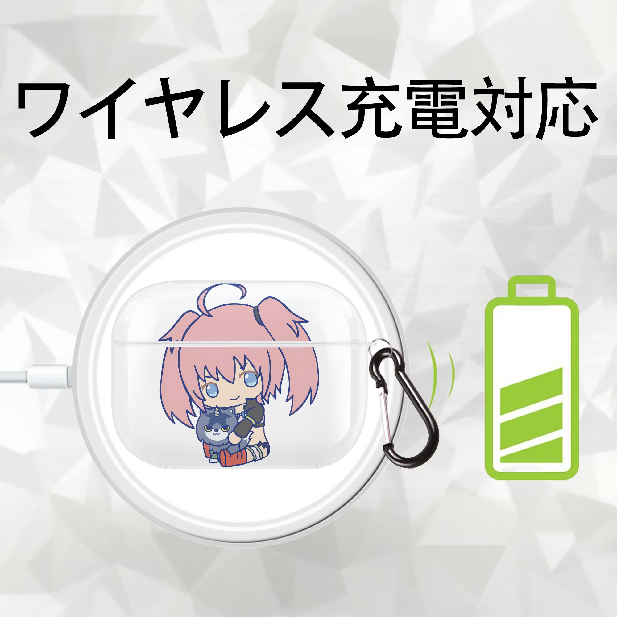 転スラ Regarding Reincarnated to Slime 【AirPods Pro用】ハードシェル保護ケース 耐衝撃・防指紋・カラビナ付き商品仕様