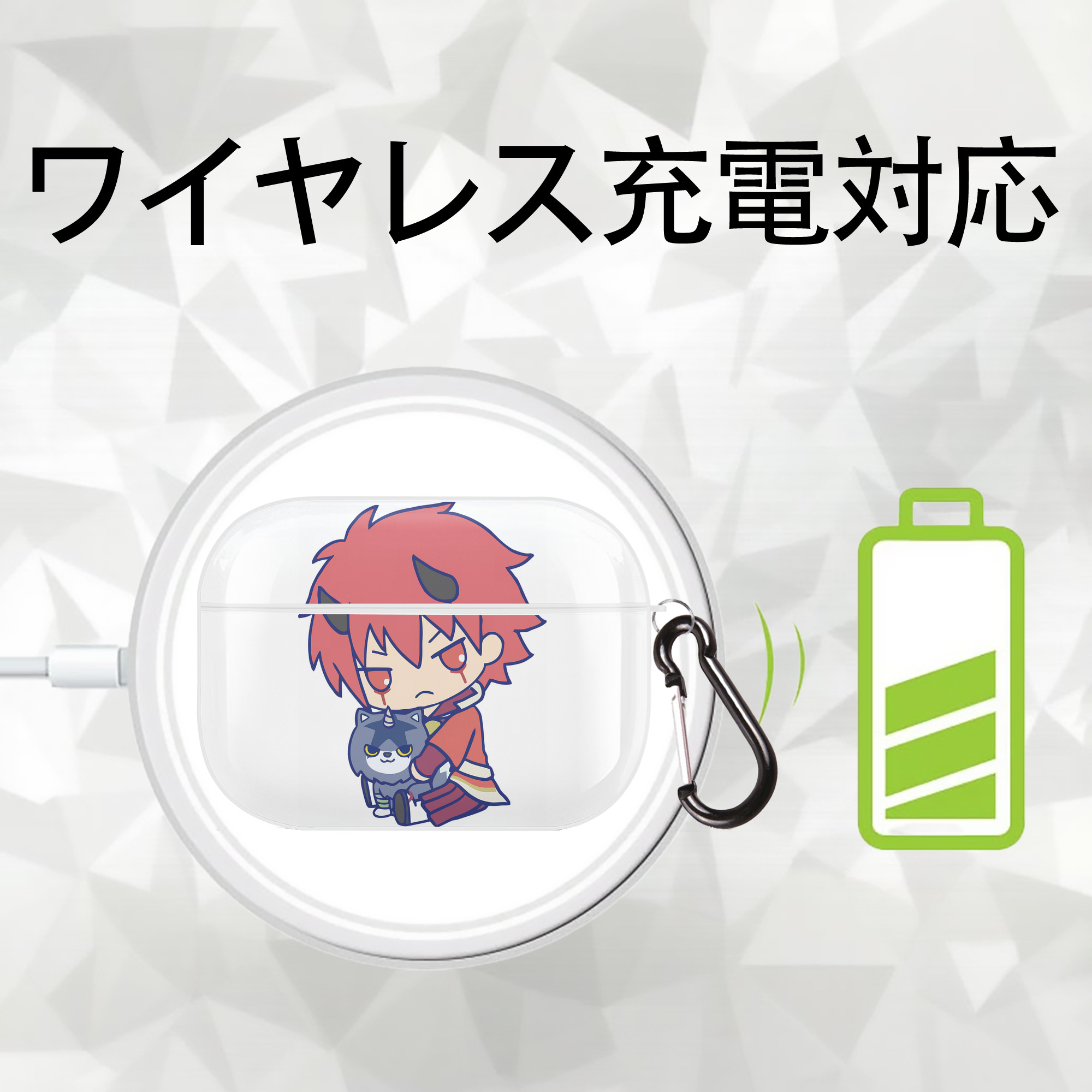 転スラ Regarding Reincarnated to Slime 【AirPods Pro用】ハードシェル保護ケース 耐衝撃・防指紋・カラビナ付き商品仕様