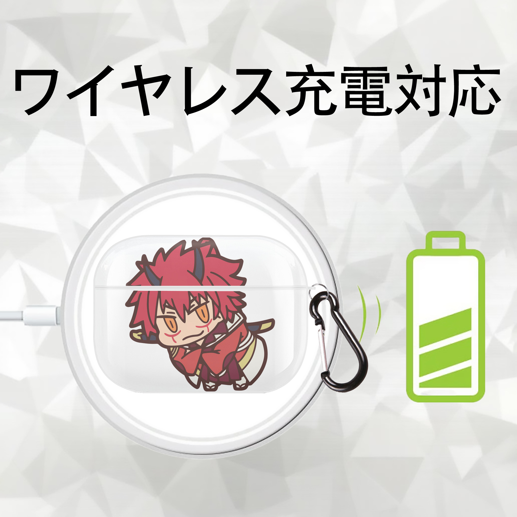 転スラ Regarding Reincarnated to Slime 【AirPods Pro用】ハードシェル保護ケース 耐衝撃・防指紋・カラビナ付き商品仕様