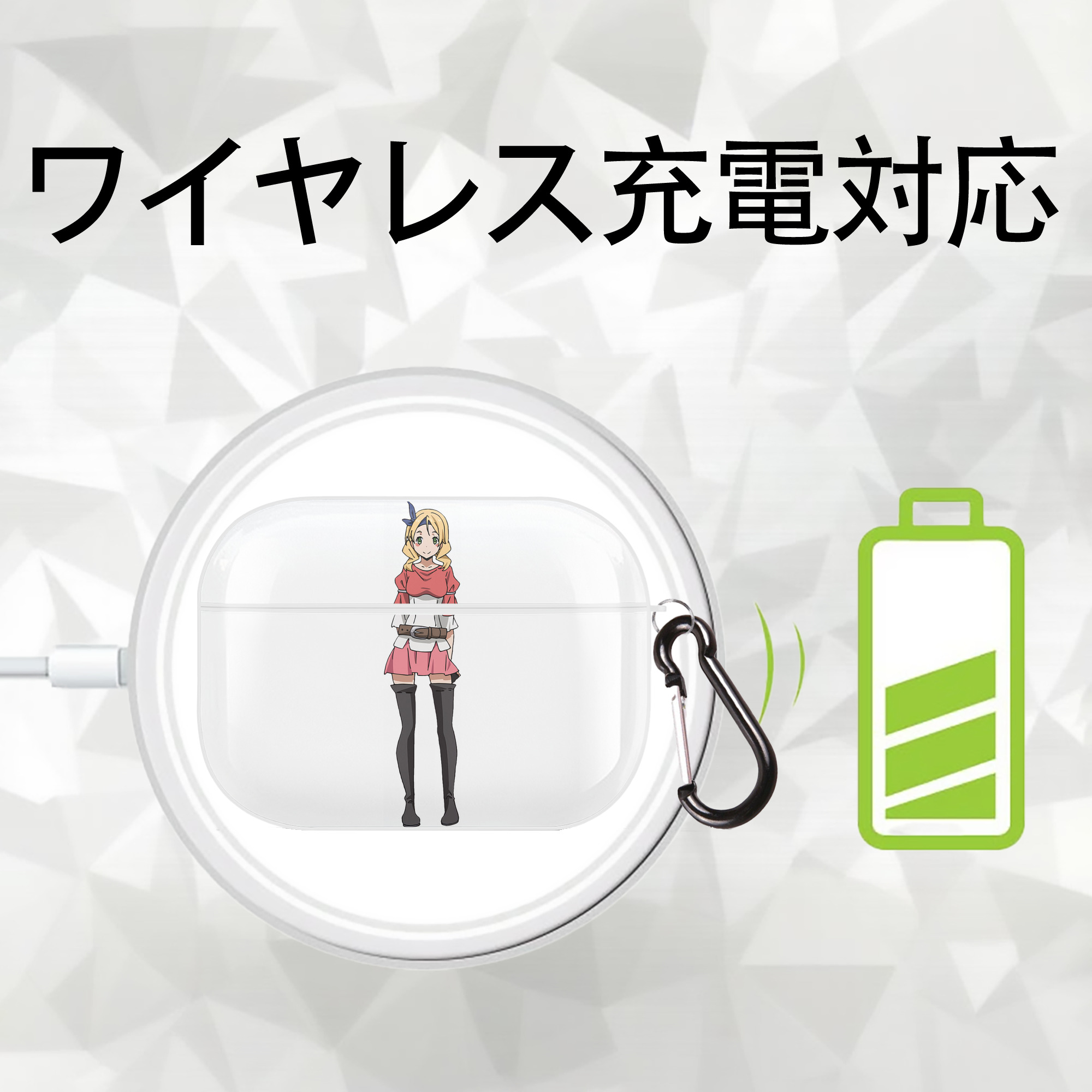 転スラ Regarding Reincarnated to Slime 【AirPods Pro用】ハードシェル保護ケース 耐衝撃・防指紋・カラビナ付き商品仕様