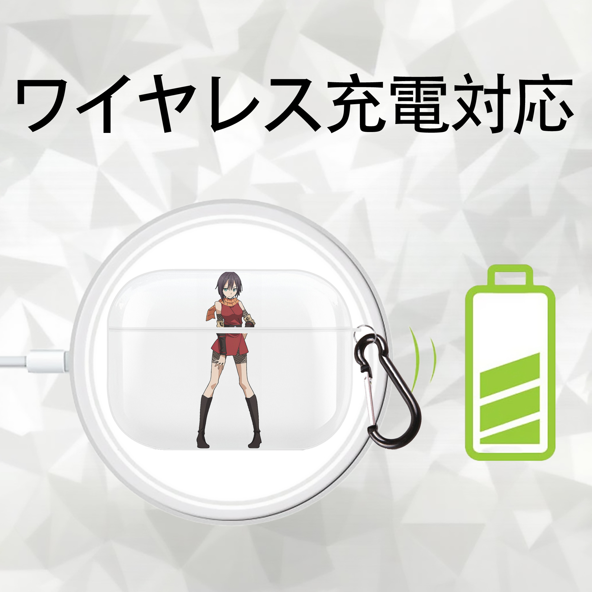 転スラ Regarding Reincarnated to Slime 【AirPods Pro用】ハードシェル保護ケース 耐衝撃・防指紋・カラビナ付き商品仕様