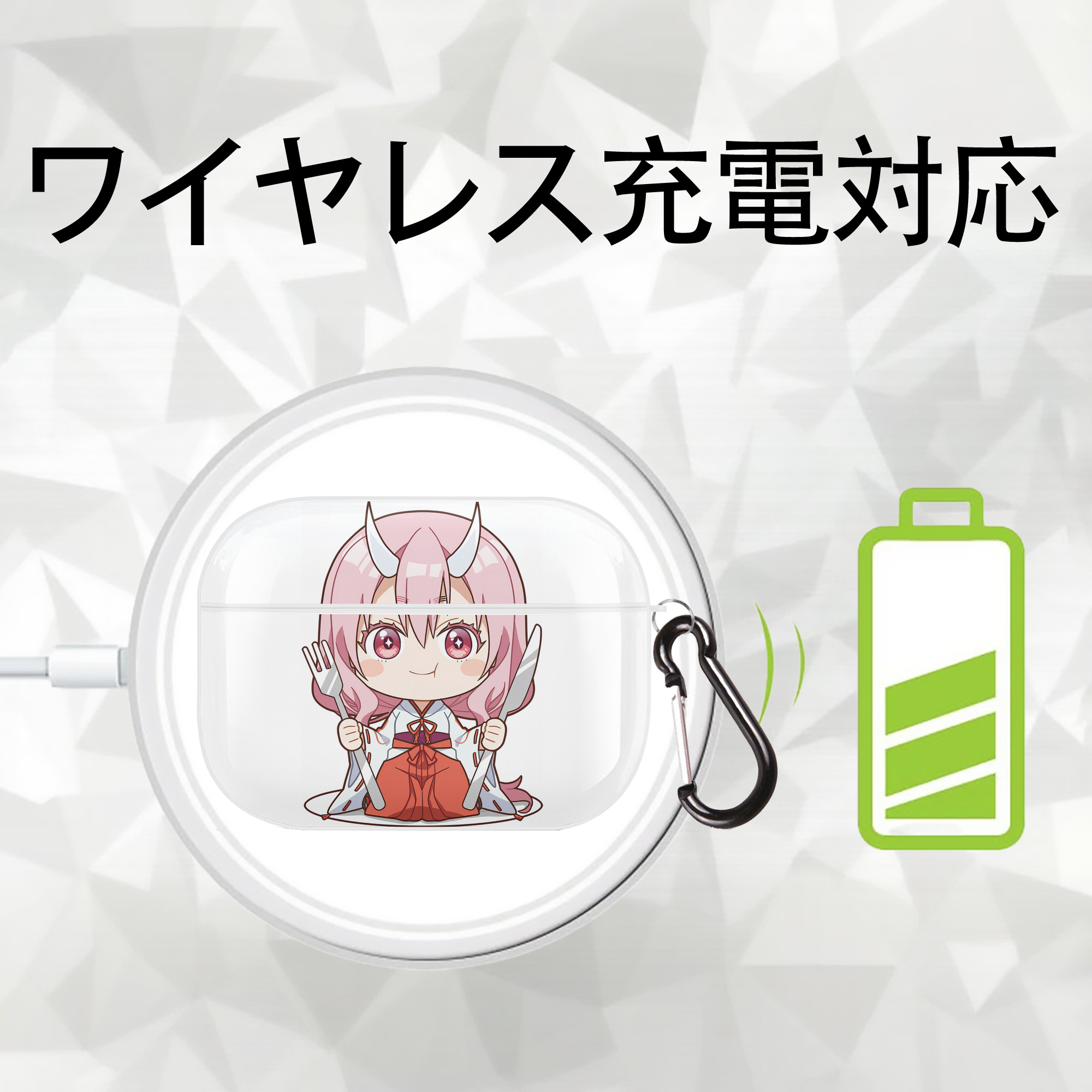 転スラ Regarding Reincarnated to Slime 【AirPods Pro用】ハードシェル保護ケース 耐衝撃・防指紋・カラビナ付き商品仕様