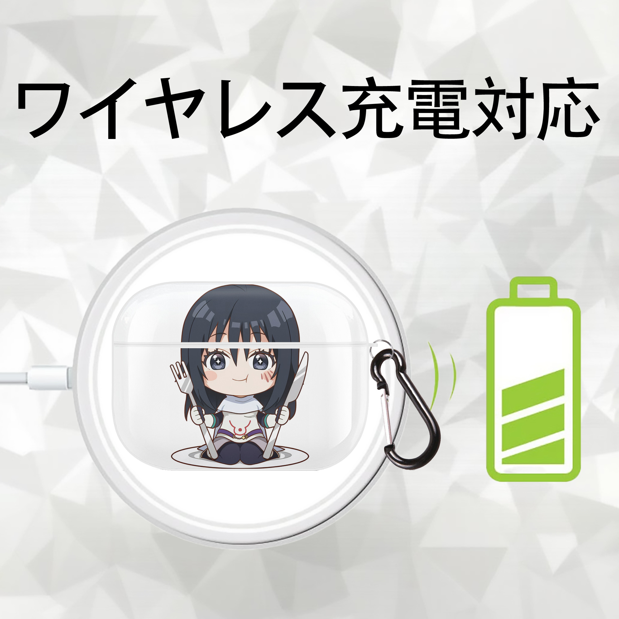 転スラ Regarding Reincarnated to Slime 【AirPods Pro用】ハードシェル保護ケース 耐衝撃・防指紋・カラビナ付き商品仕様