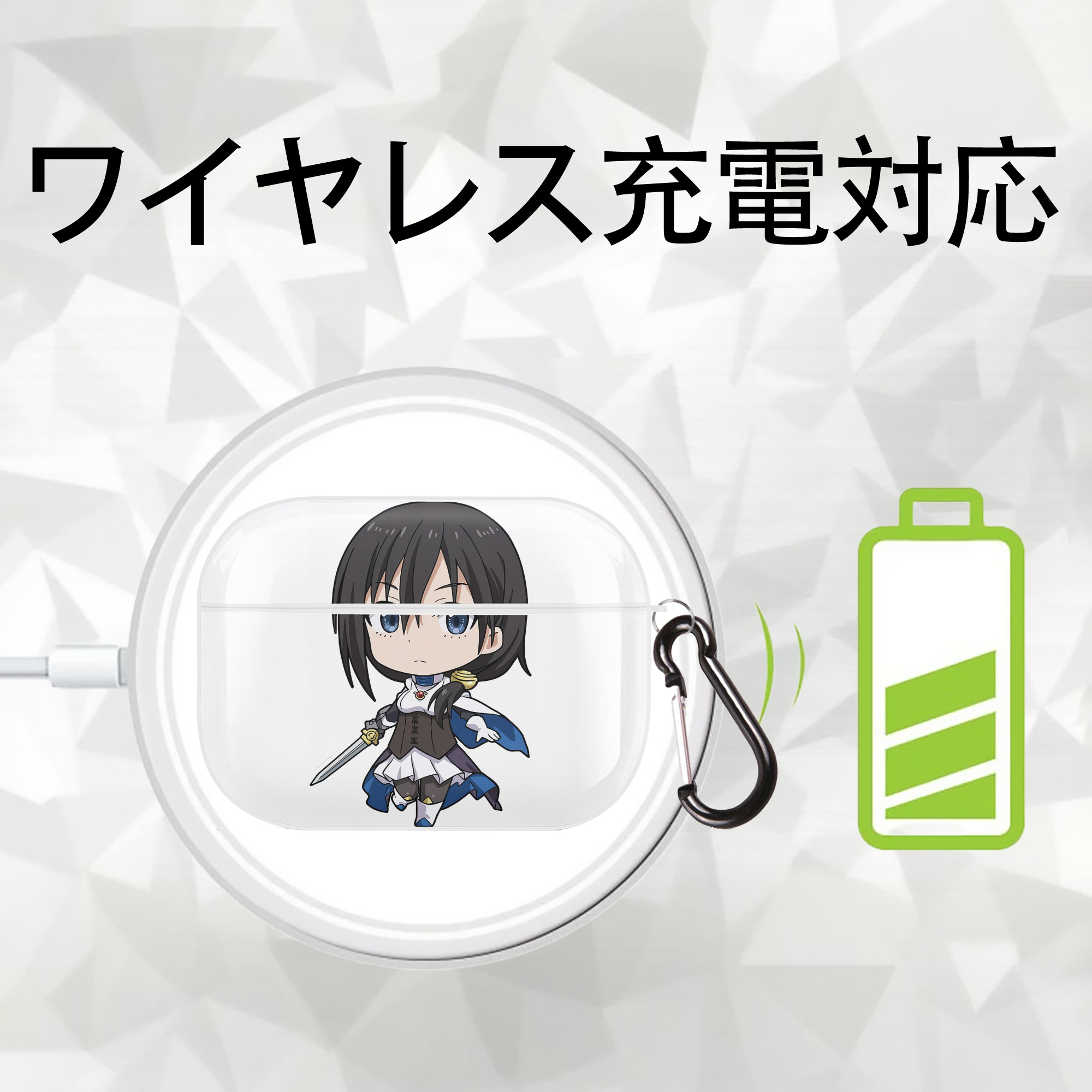 転スラ Regarding Reincarnated to Slime 【AirPods Pro用】ハードシェル保護ケース 耐衝撃・防指紋・カラビナ付き商品仕様