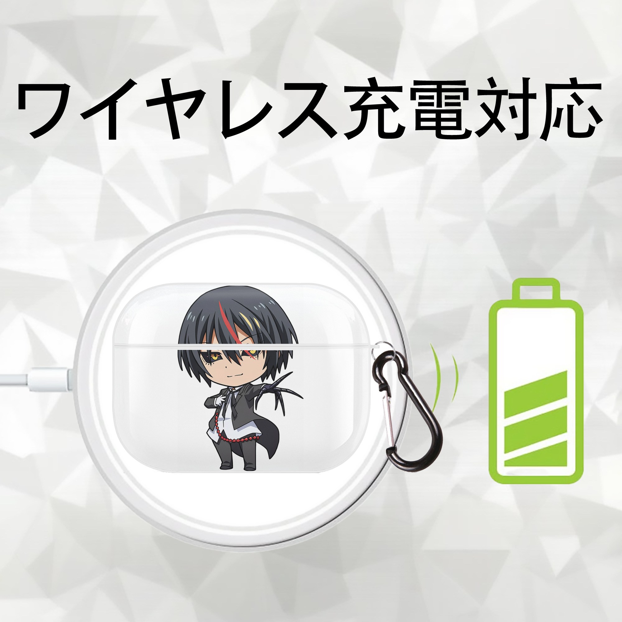 転スラ Regarding Reincarnated to Slime 【AirPods Pro用】ハードシェル保護ケース 耐衝撃・防指紋・カラビナ付き商品仕様