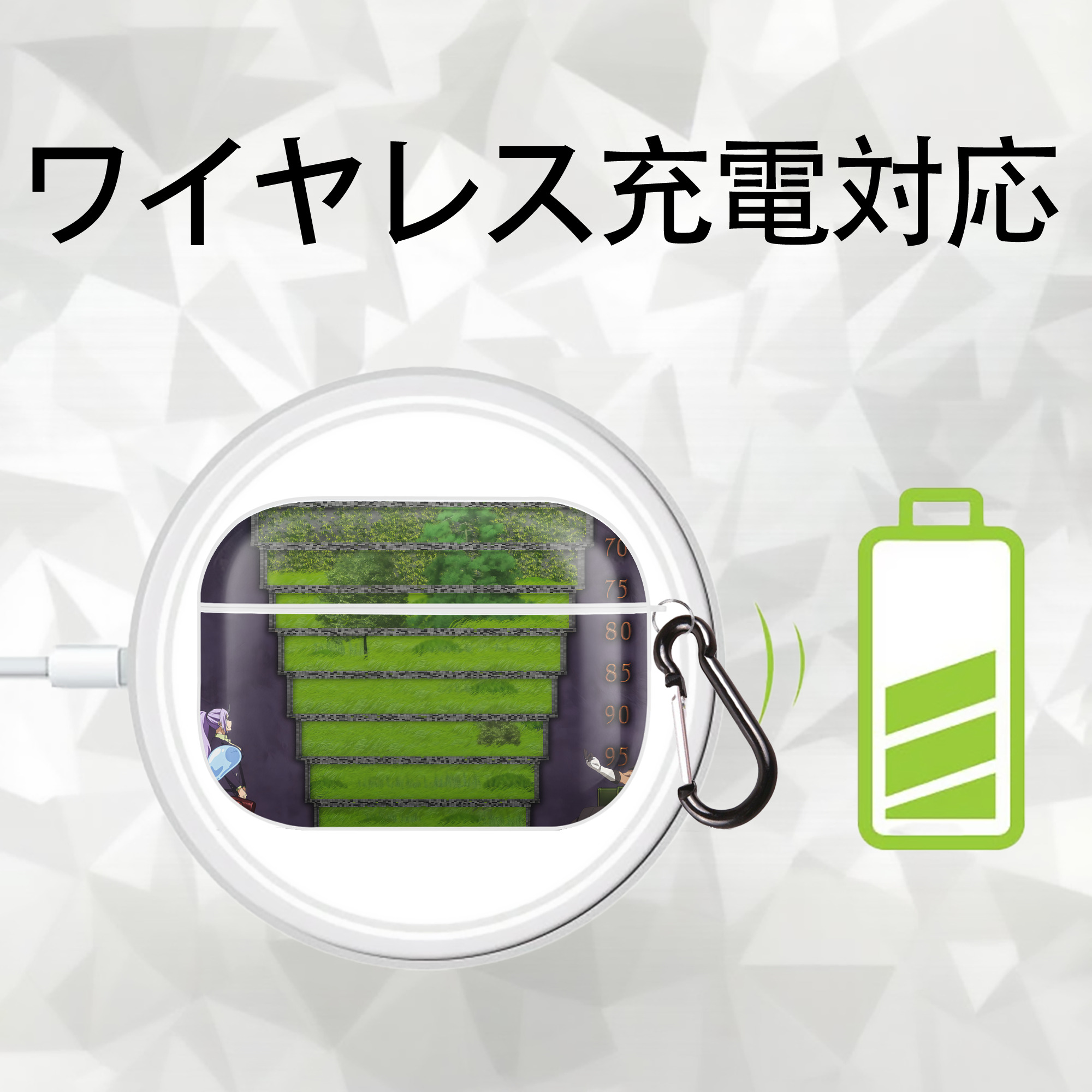 転スラ Regarding Reincarnated to Slime 【AirPods Pro用】ハードシェル保護ケース 耐衝撃・防指紋・カラビナ付き商品仕様