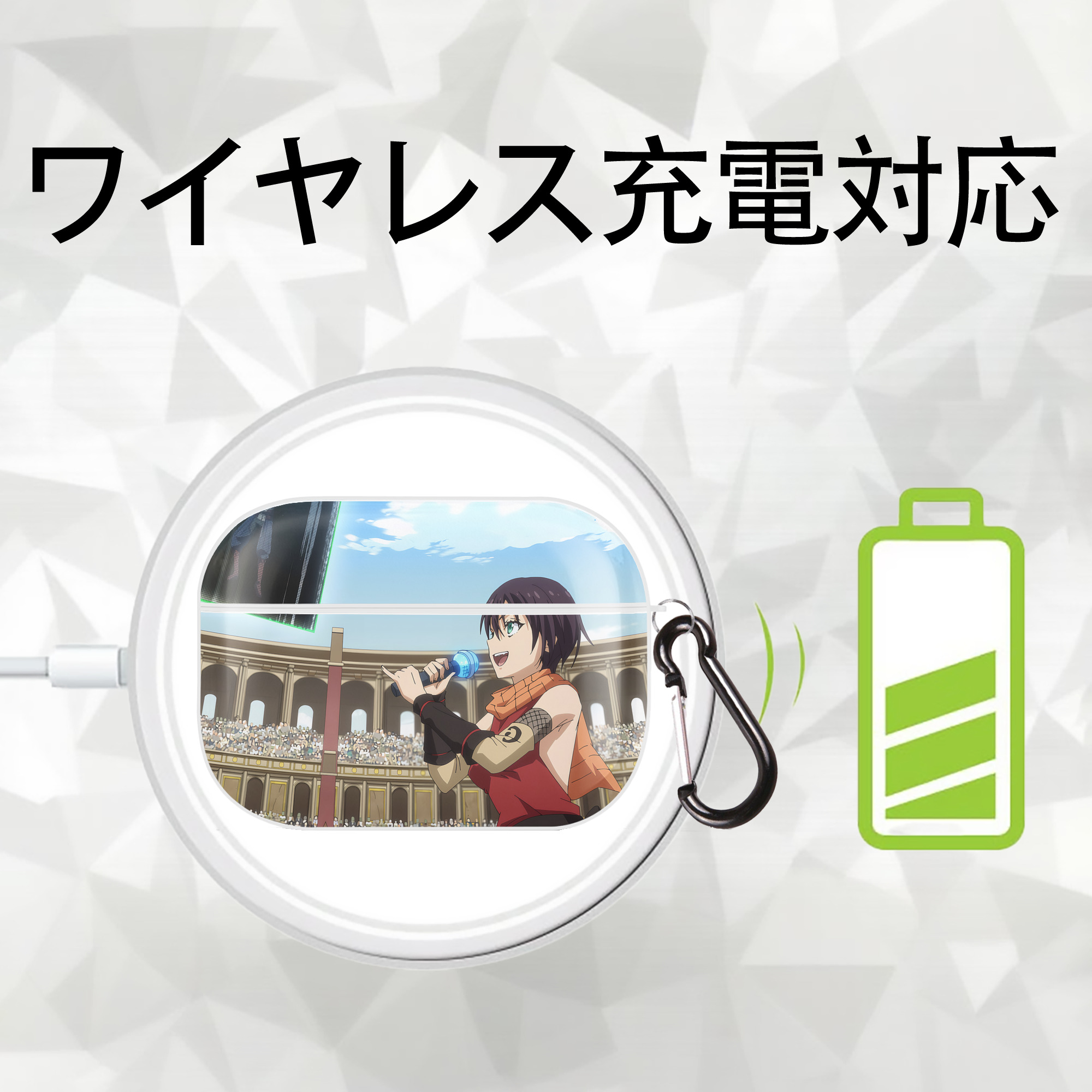 転スラ Regarding Reincarnated to Slime 【AirPods Pro用】ハードシェル保護ケース 耐衝撃・防指紋・カラビナ付き商品仕様
