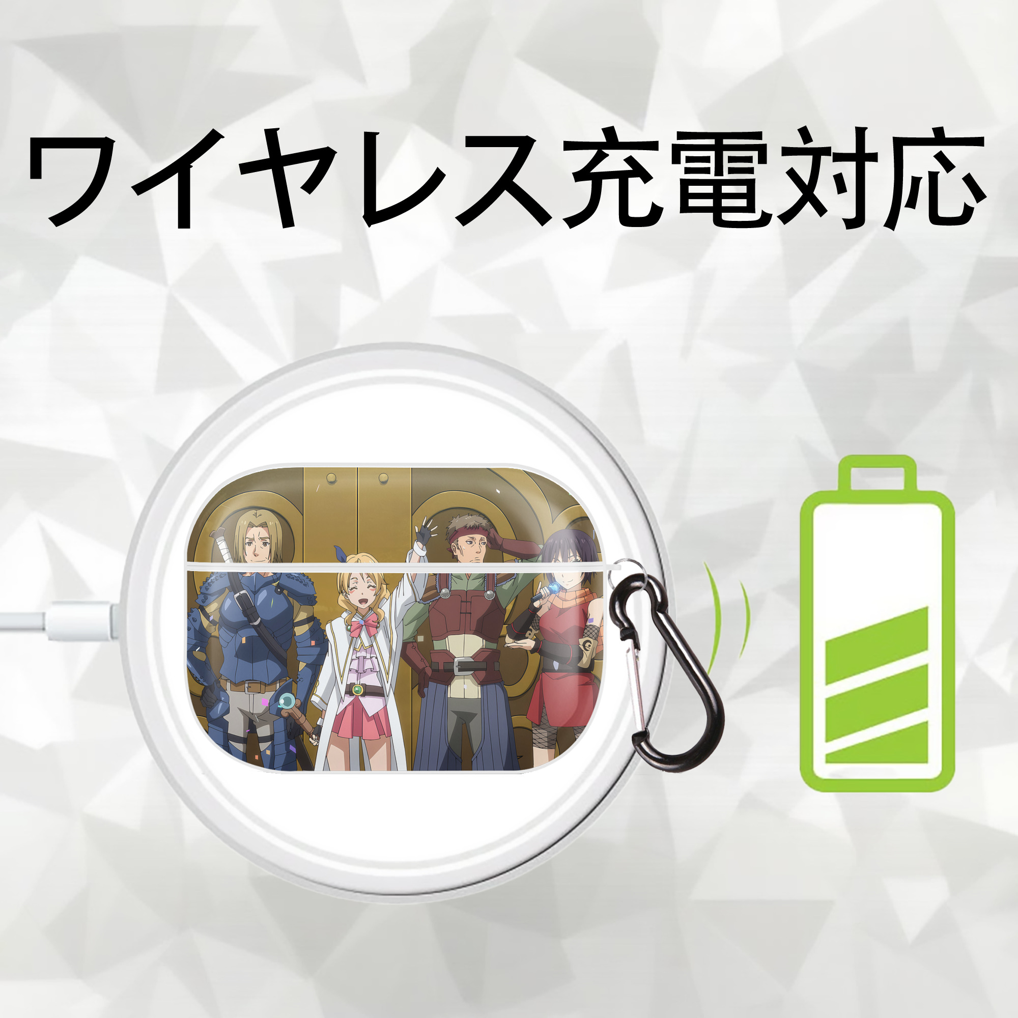 転スラ Regarding Reincarnated to Slime 【AirPods Pro用】ハードシェル保護ケース 耐衝撃・防指紋・カラビナ付き商品仕様