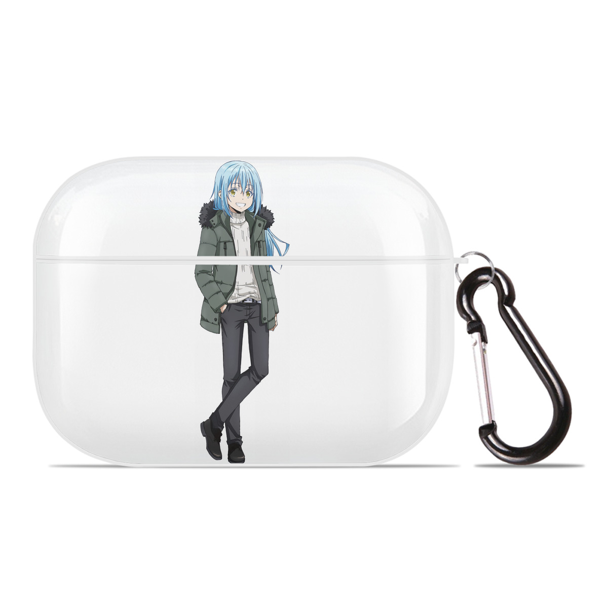 （画像用） 転スラ Regarding Reincarnated to Slime 【AirPods Pro用】ハードシェル保護ケース 耐衝撃・防指紋・カラビナ付き商品仕様